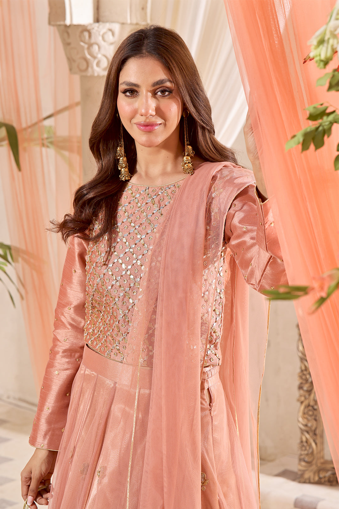 Raw Silk & Net Lehenga Choli | SHENDI | L123178