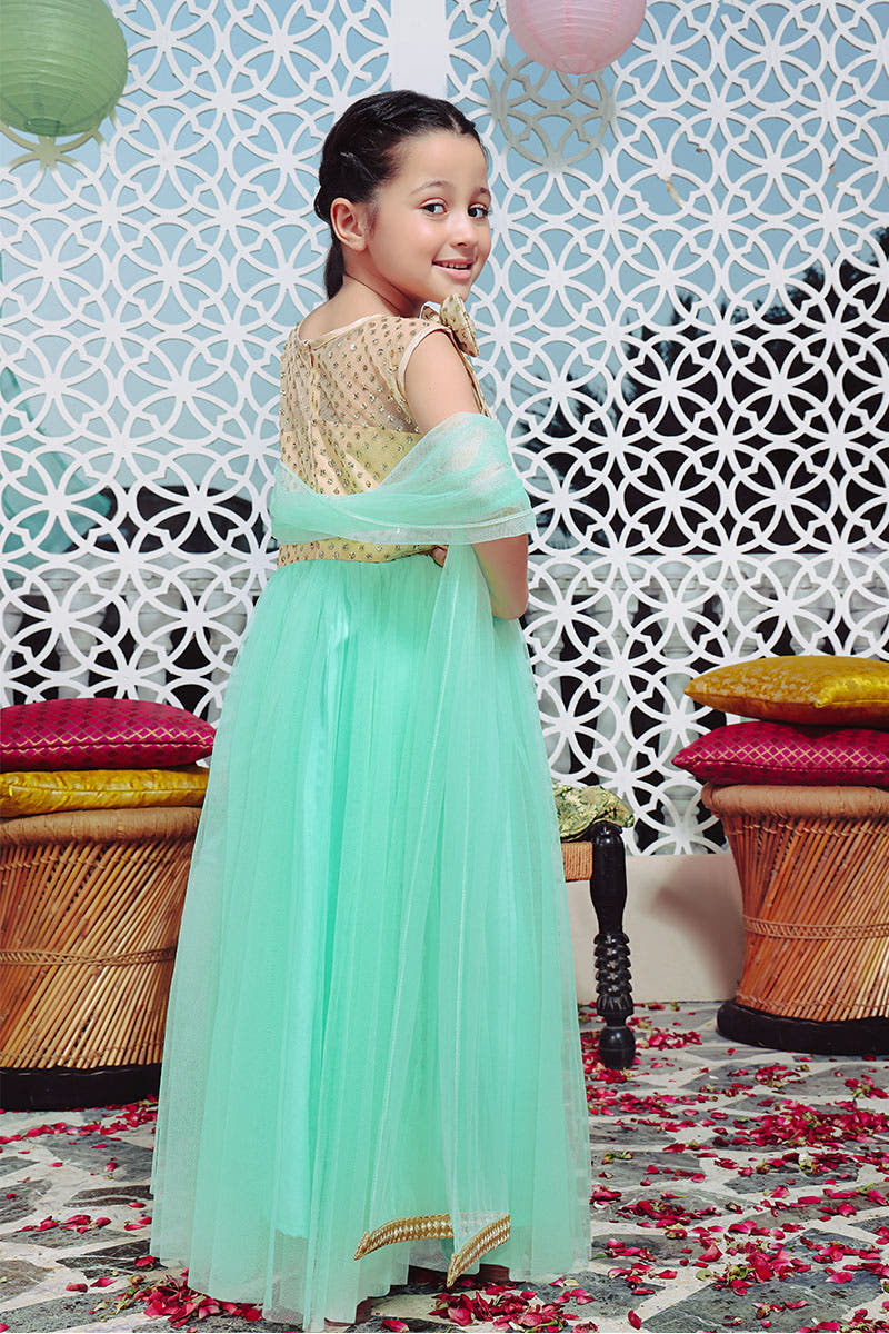 SANA'S net maxi dress Pakistan occasion wear