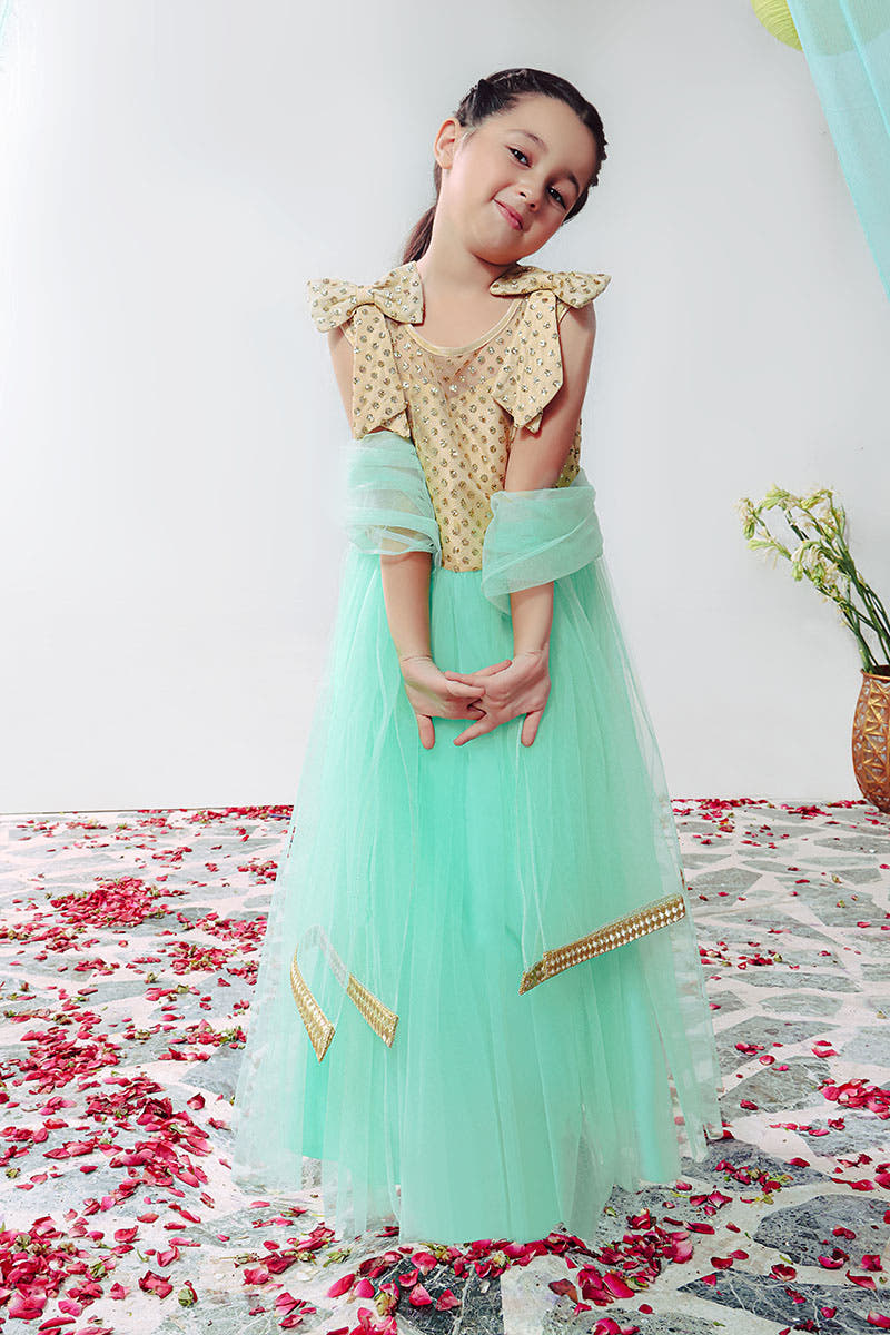 SANA'S net maxi dress Pakistan occasion wear