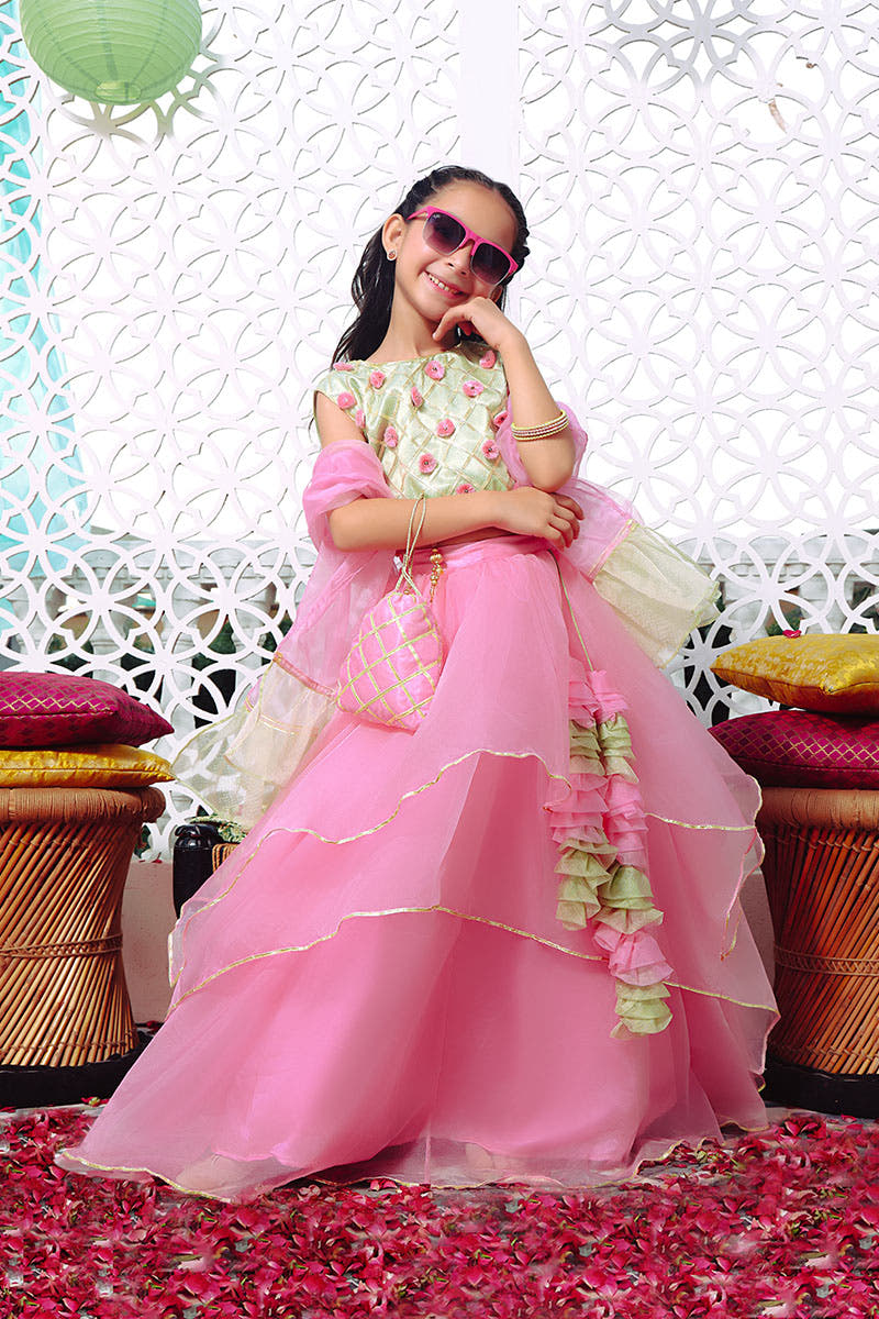 SANA'S red embroidered lehenga Pakistan occasion wear