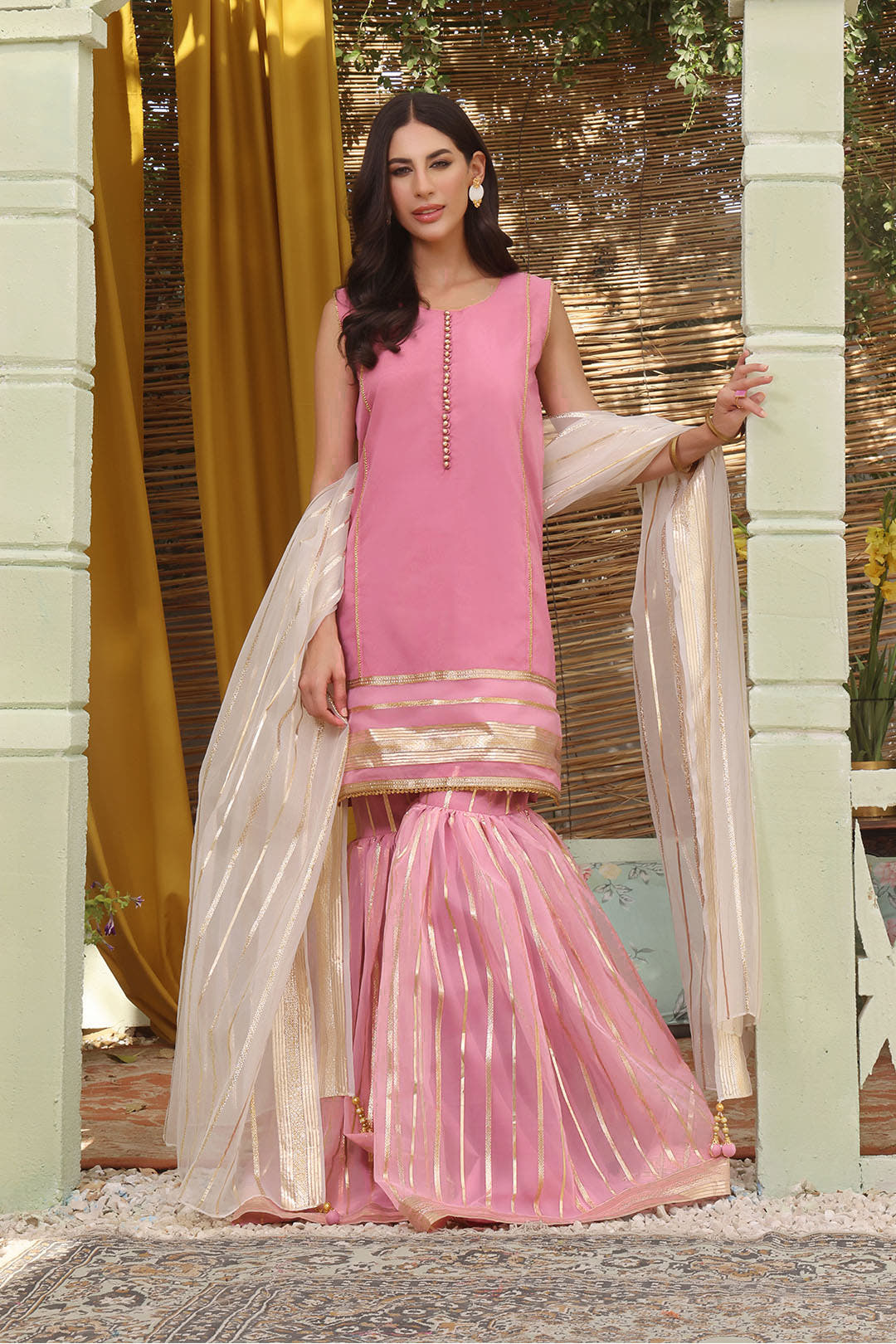 SANA'S organza gharara suit Pakistan Eid