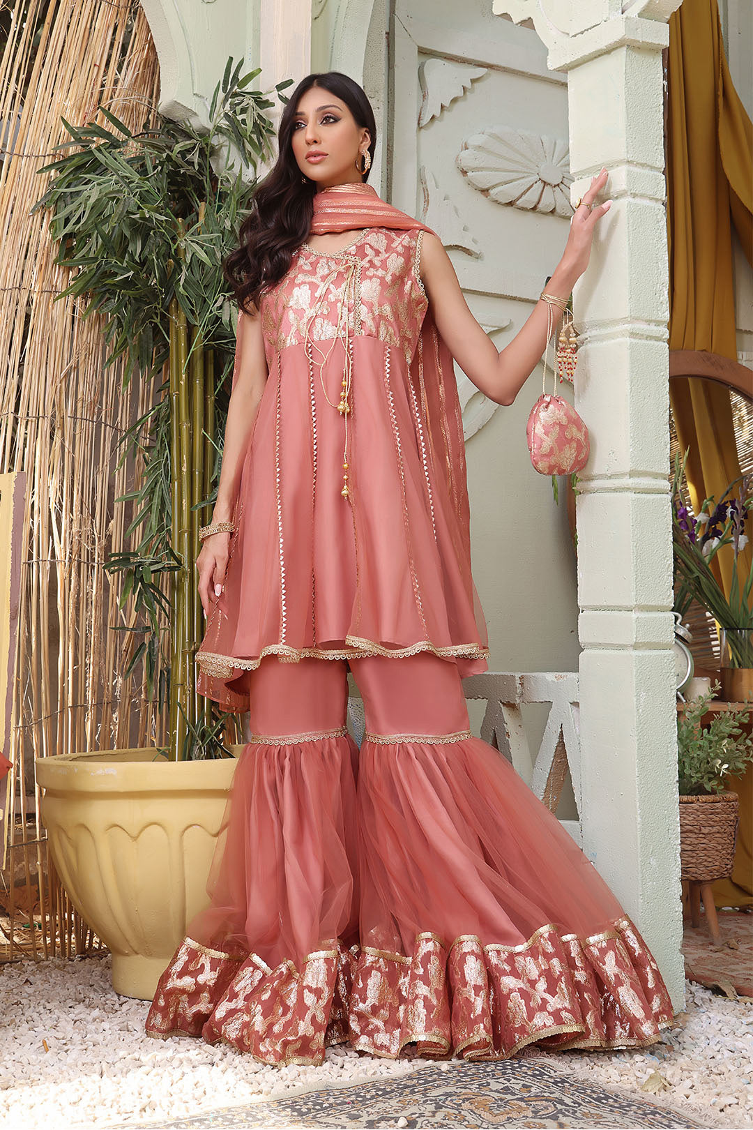 Lorex & Net Gharara 3pc Suit | SHIREEN FESTIVE | G123162