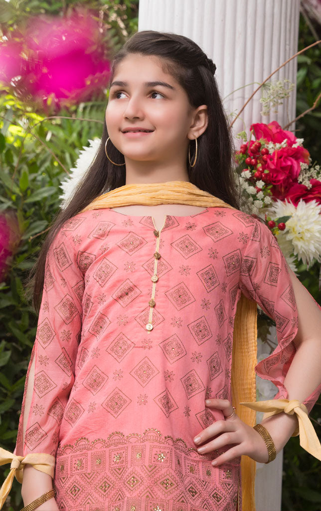 Screen Print Paper Cotton Gharara Suit | SS18 | G1301