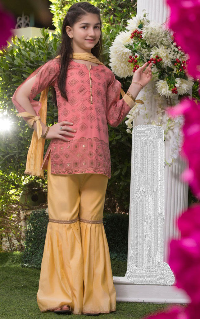 Screen Print Paper Cotton Gharara Suit | SS18 | G1301