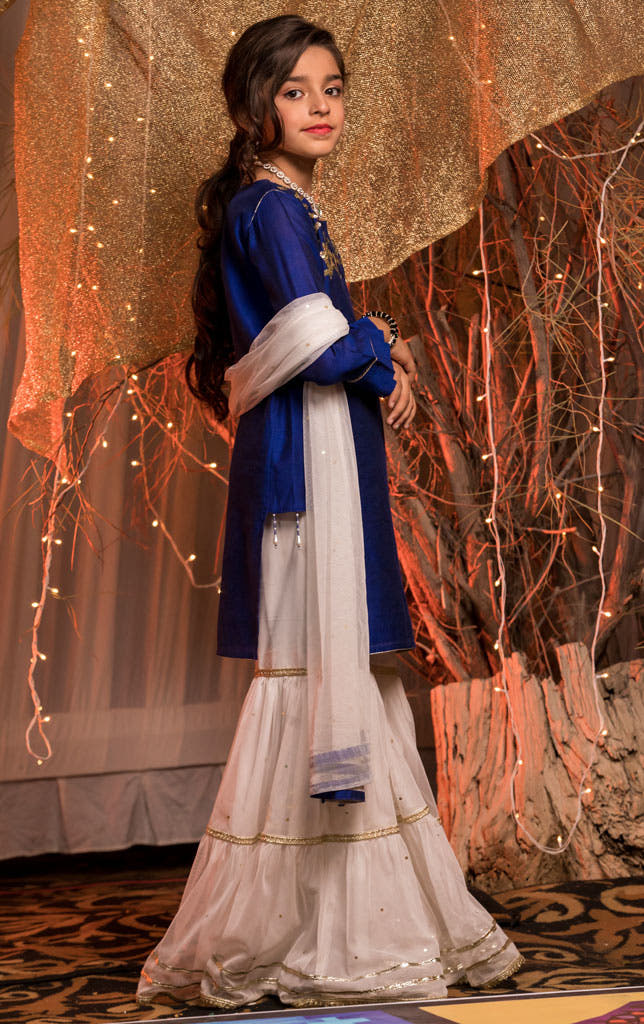 SANA'S red embroidered net gharara suit Pakistan occasion wear