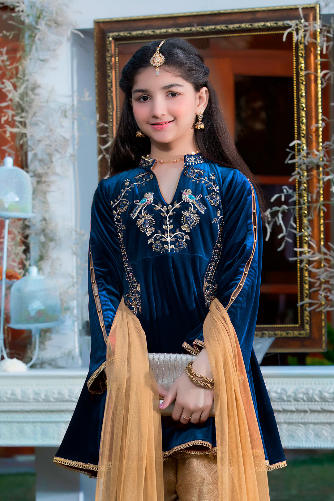 SANA'S red embroidered gharara suit Pakistan occasion wear