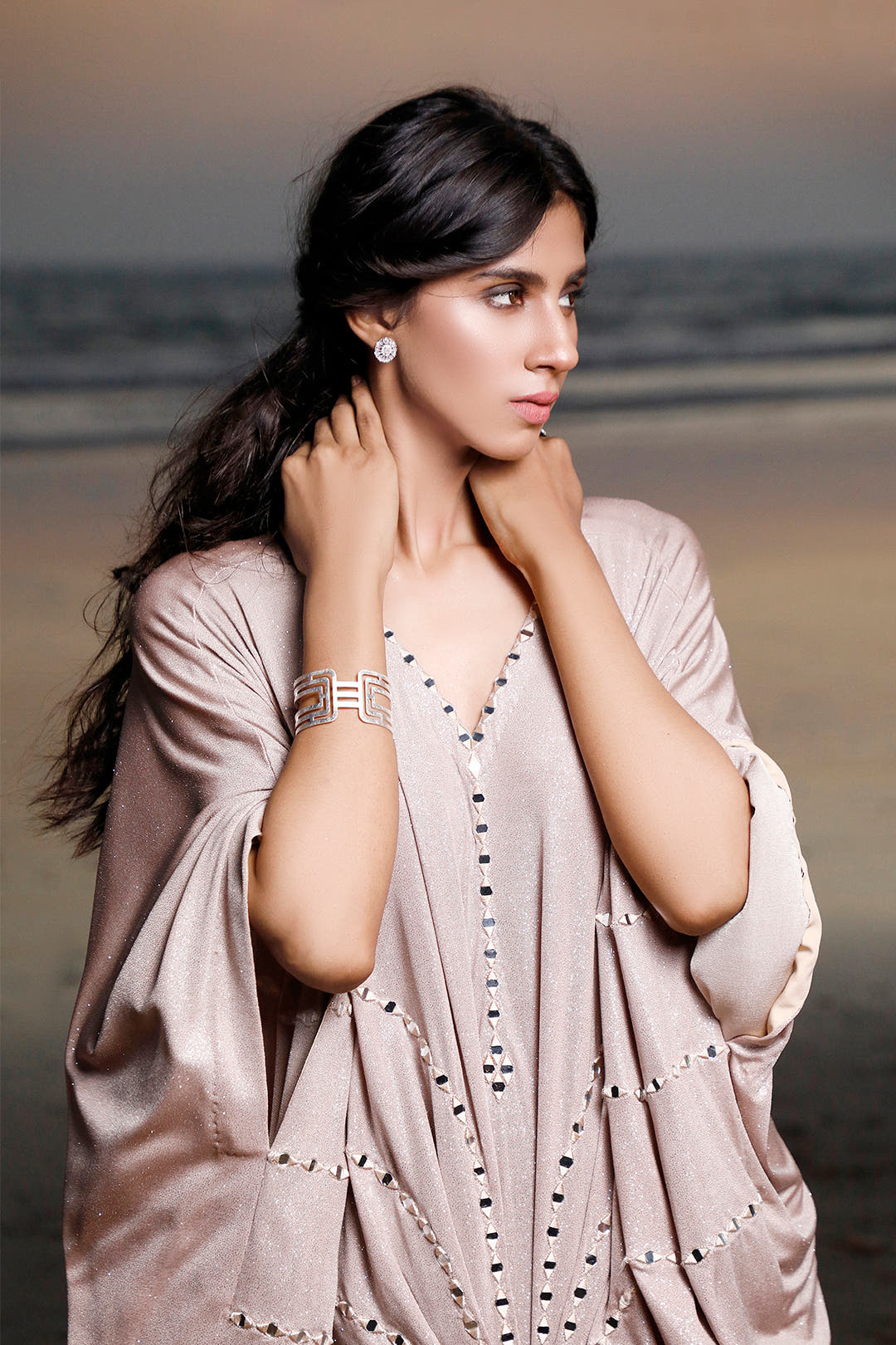 SANA'S mirror work moonlight ladies maxi Pakistan occasion wear