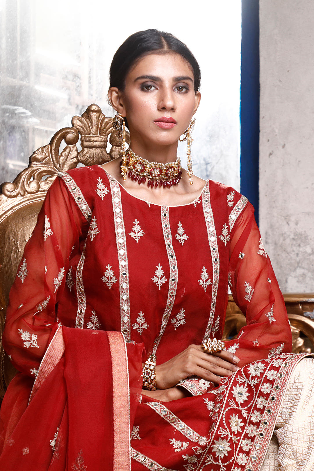 SANA'S handwork brocade gharara suit Pakistan occasion wear