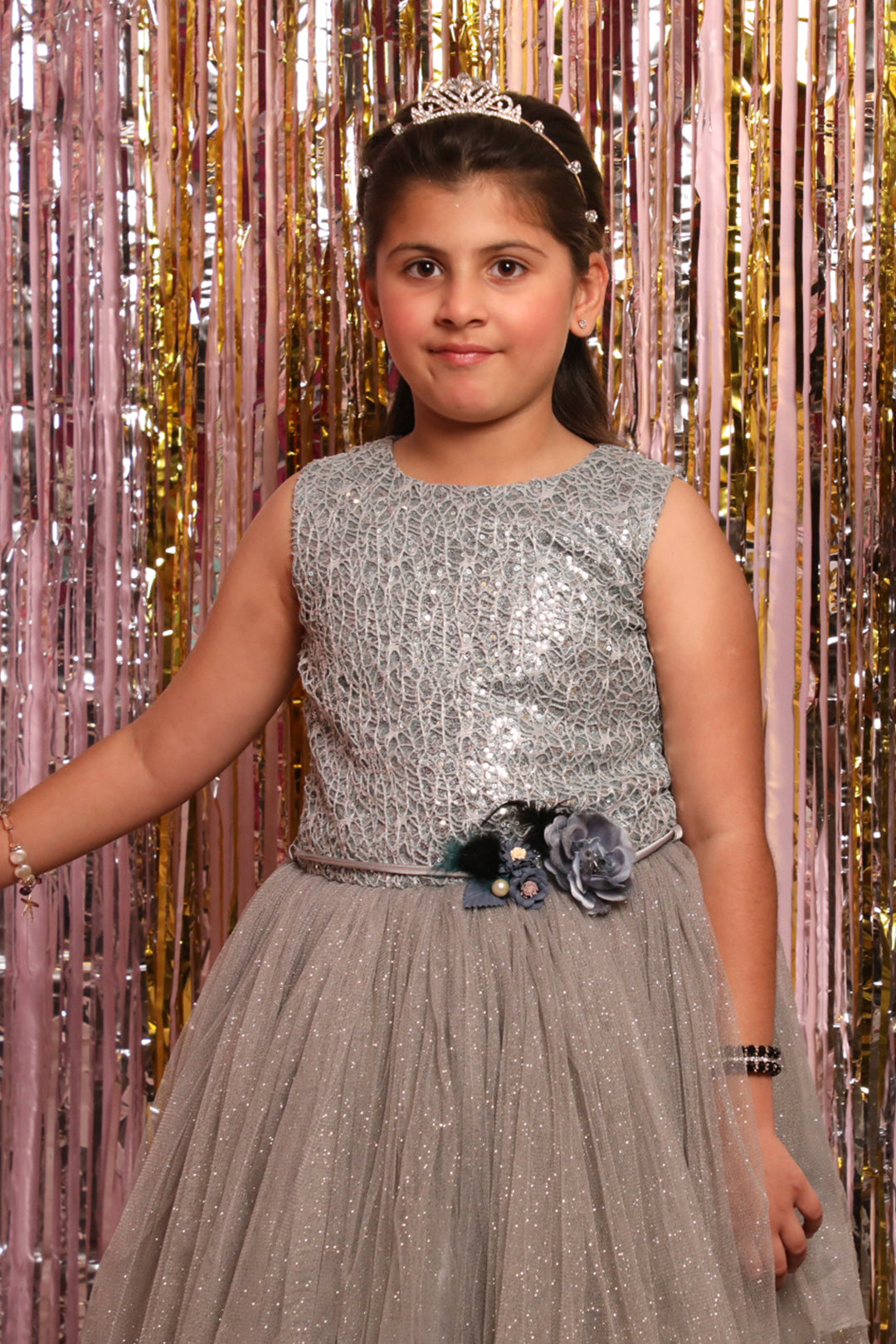 Shimmer Textured Sequins Frock | BIRTHDAY BASH | F2095
