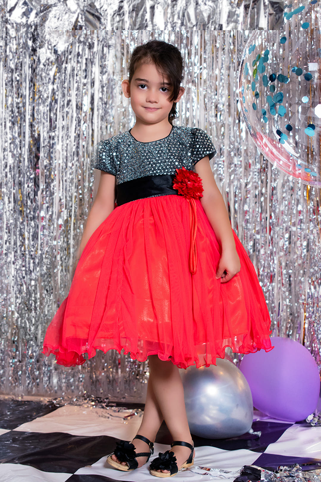 SANA'S net frock Pakistan party wear