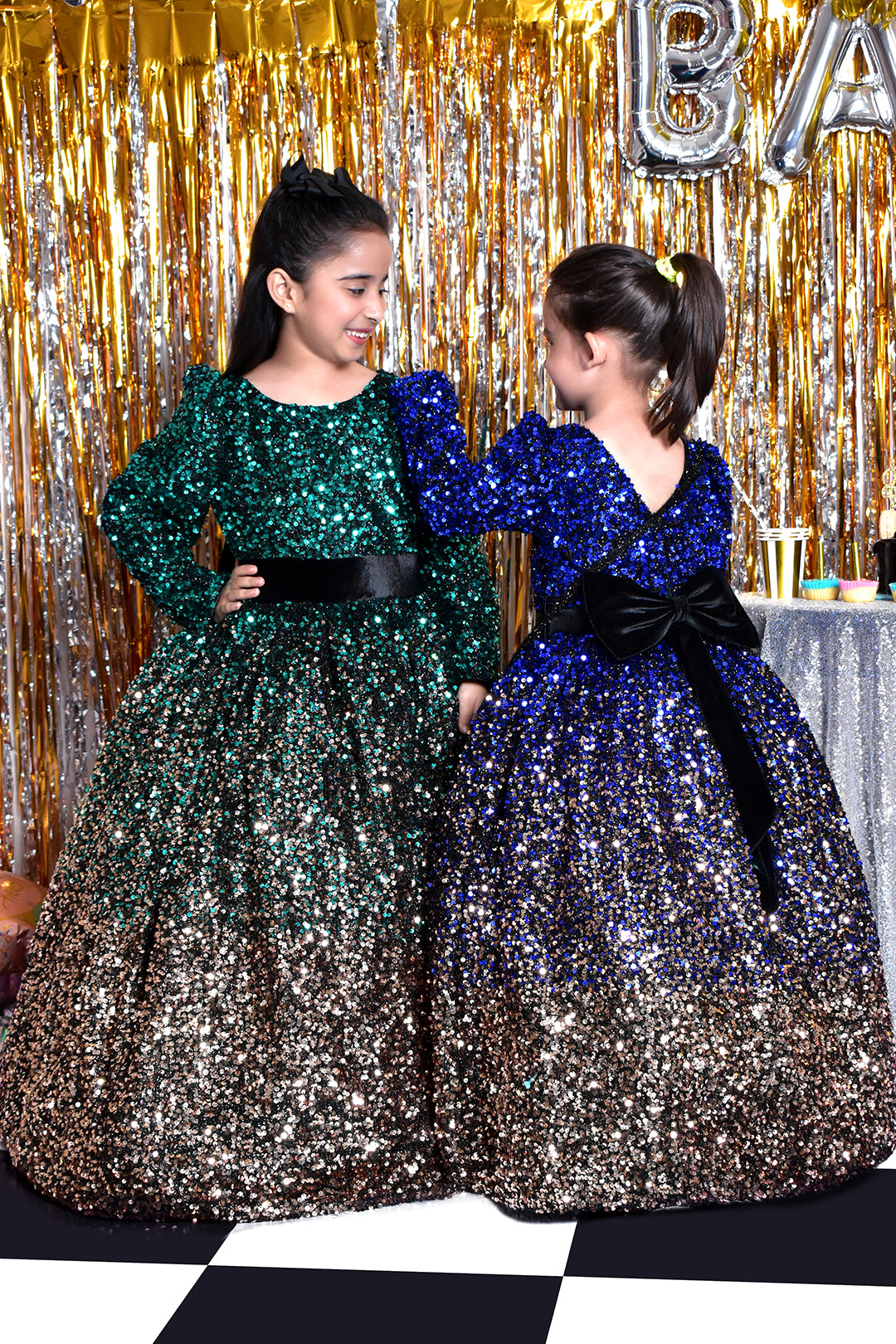 Ombre Shade Sequins Gown Style Maxi | BIRTHDAY BASH | M3092