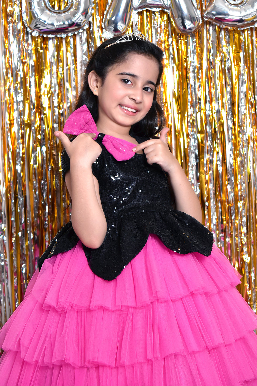 Multilayers Sequins Net Flare Frock | BIRTHDAY BASH | F2132