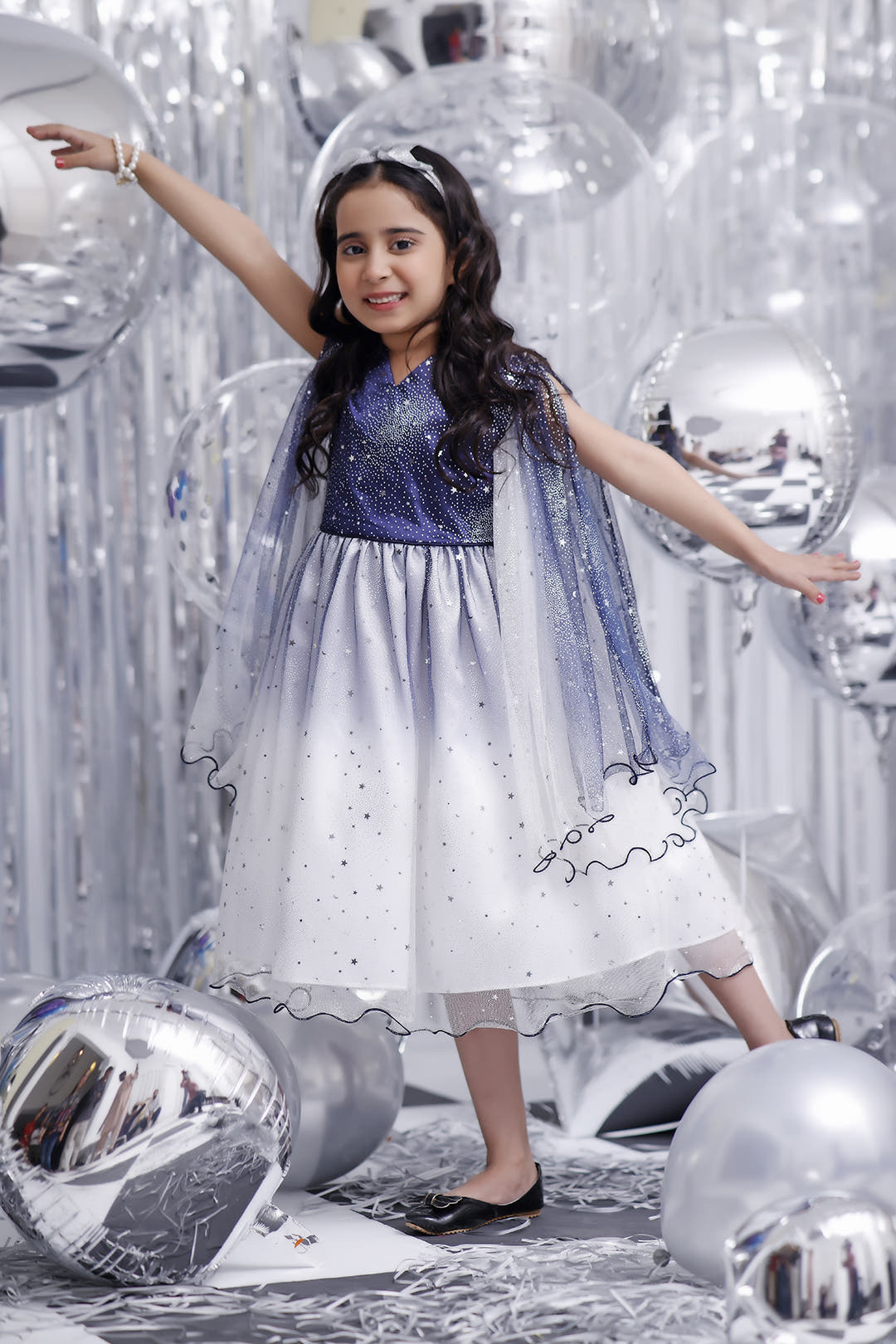 SANA'S net frock Pakistan party wear