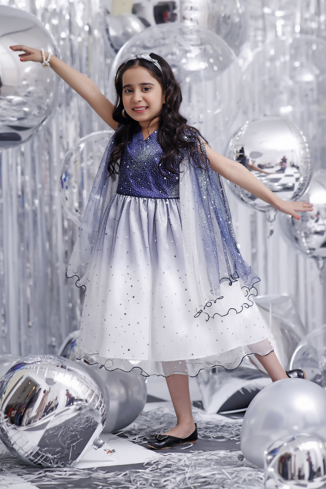 Two Tone Glitter Net Frock | BIRTHDAY BASH | F2079