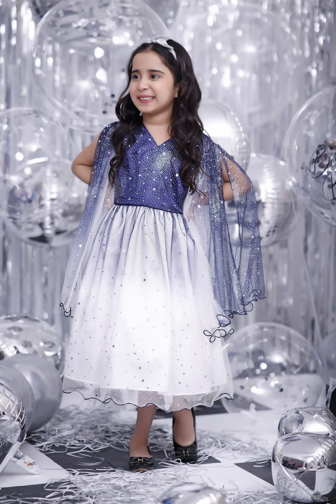 SANA'S net frock Pakistan party wear