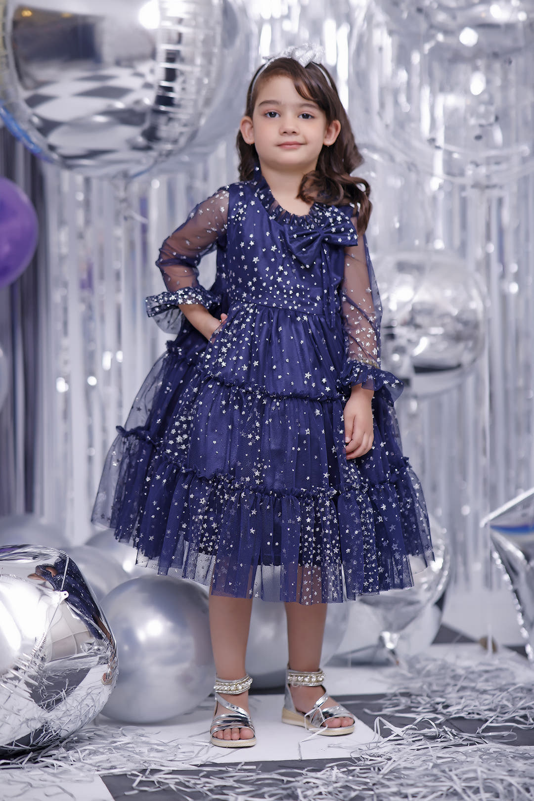 SANA'S net frock Pakistan party wear