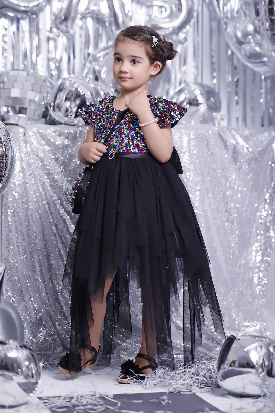 SANA'S net frock Pakistan party wear