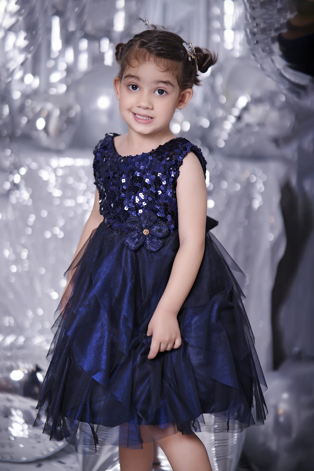 Square Sequins Net Frock | BIRTHDAY BASH | F2107