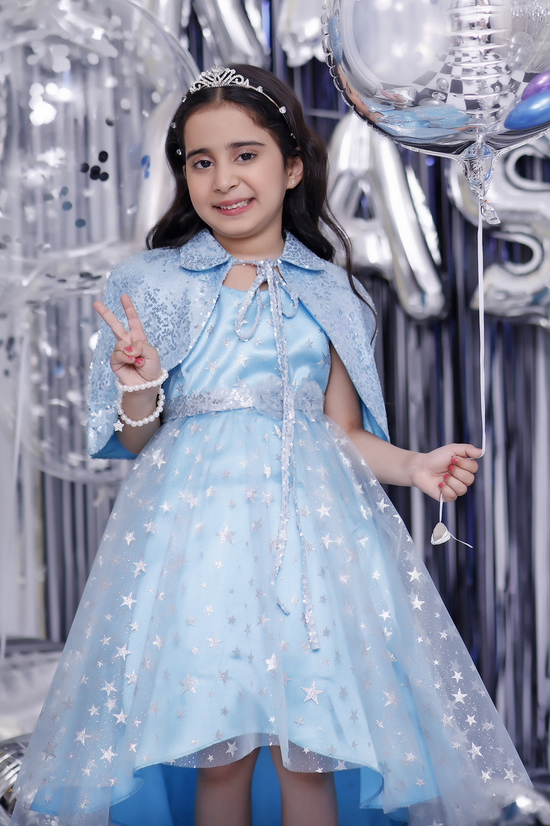 Star Organza Cape Frock | BIRTHDAY BASH | F2092