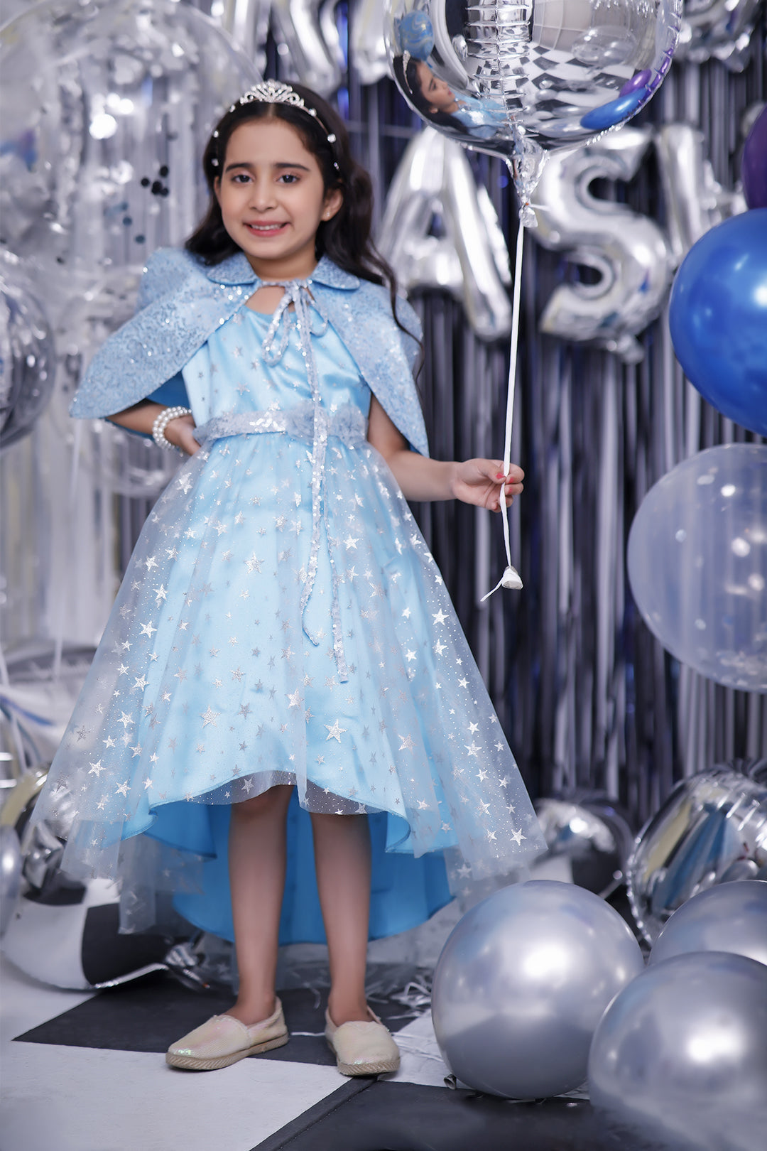 Star Organza Cape Frock | BIRTHDAY BASH | F2092