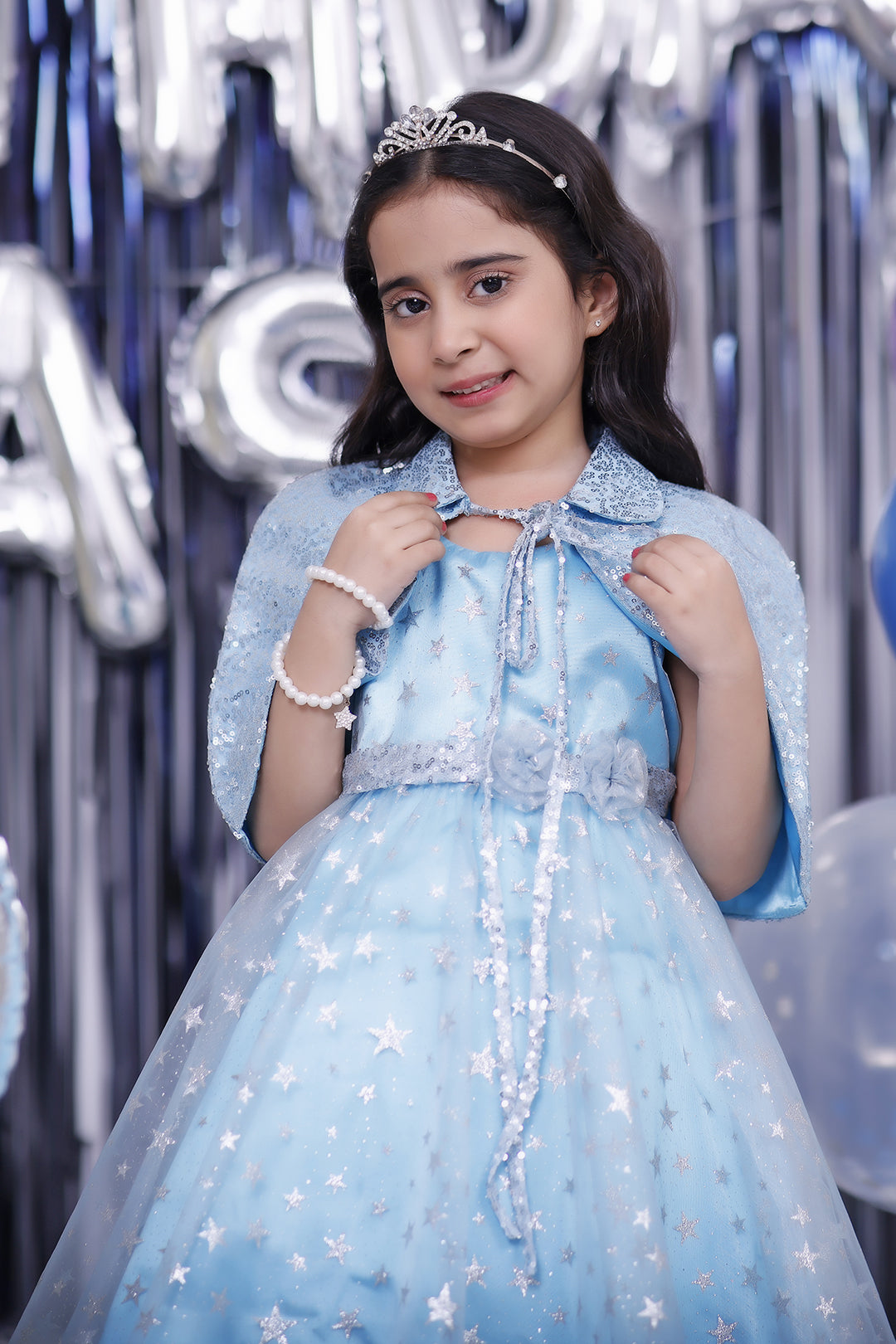 Star Organza Cape Frock | BIRTHDAY BASH | F2092