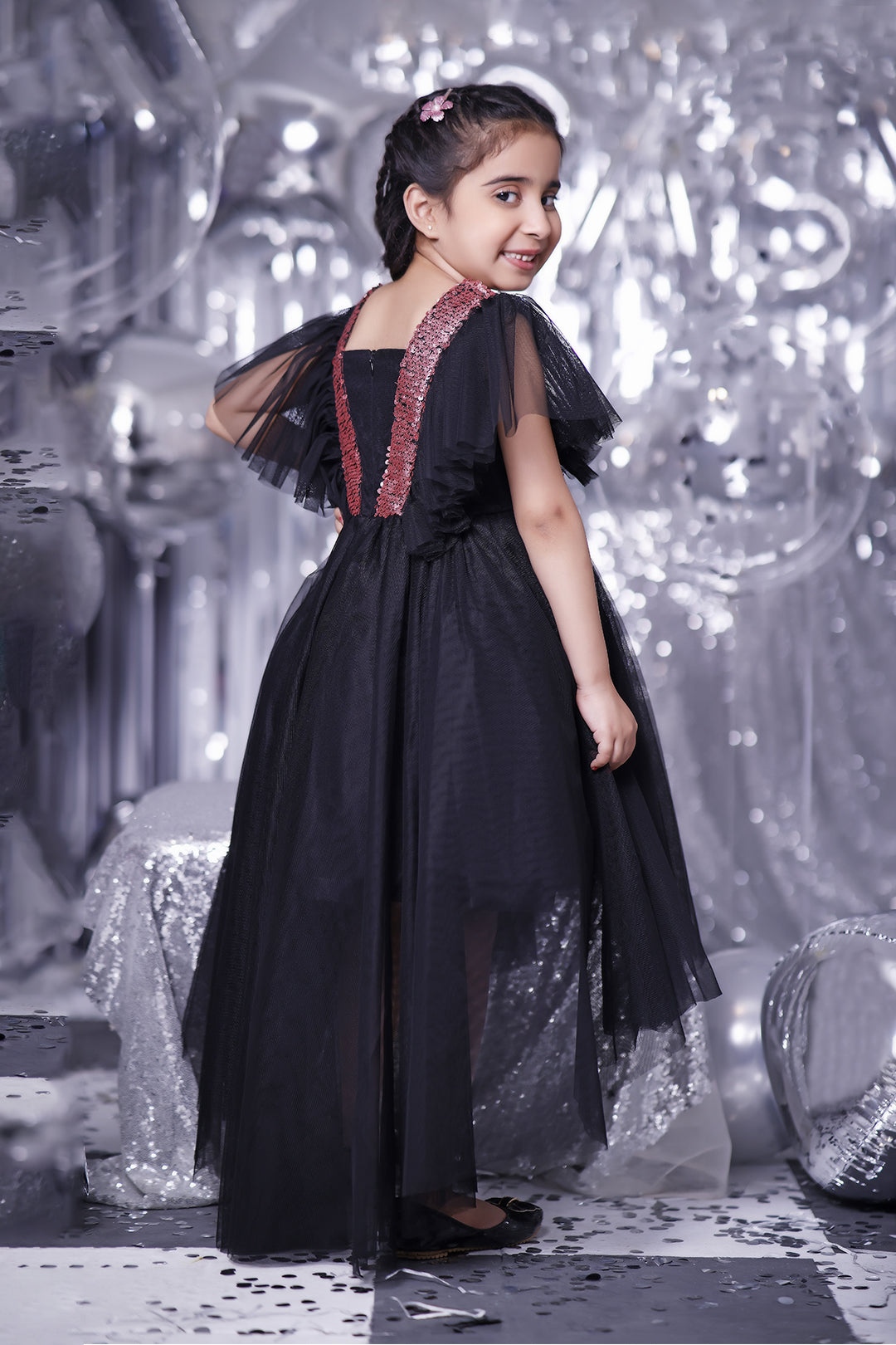 Sequins Net Ruffled Frock | BIRTHDAY BASH | F2114