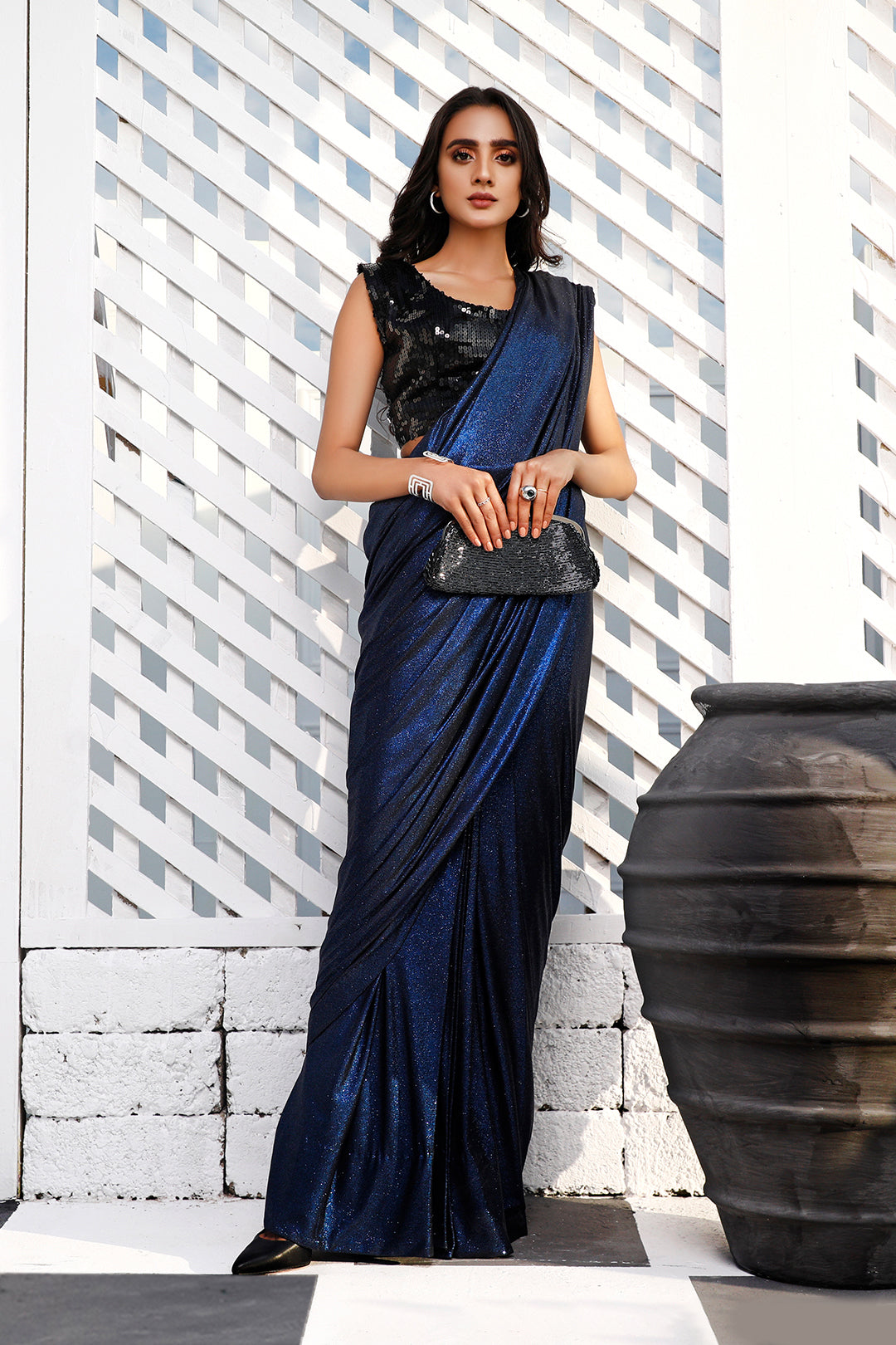 Sequins Moonlight Luxury Saree | SHEHNAI | SR20204