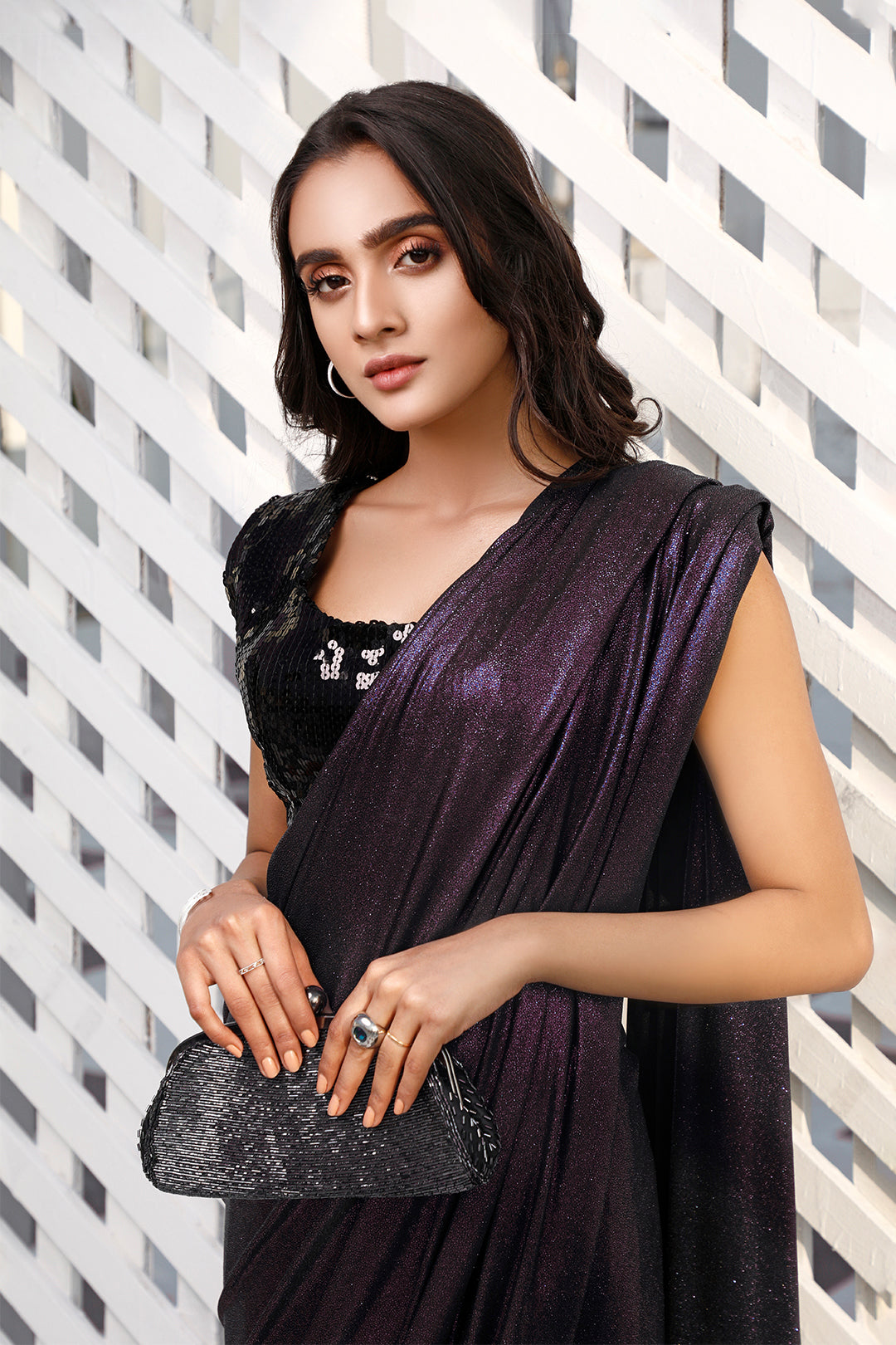 Sequins Moonlight Luxury Saree | SHEHNAI | SR20204