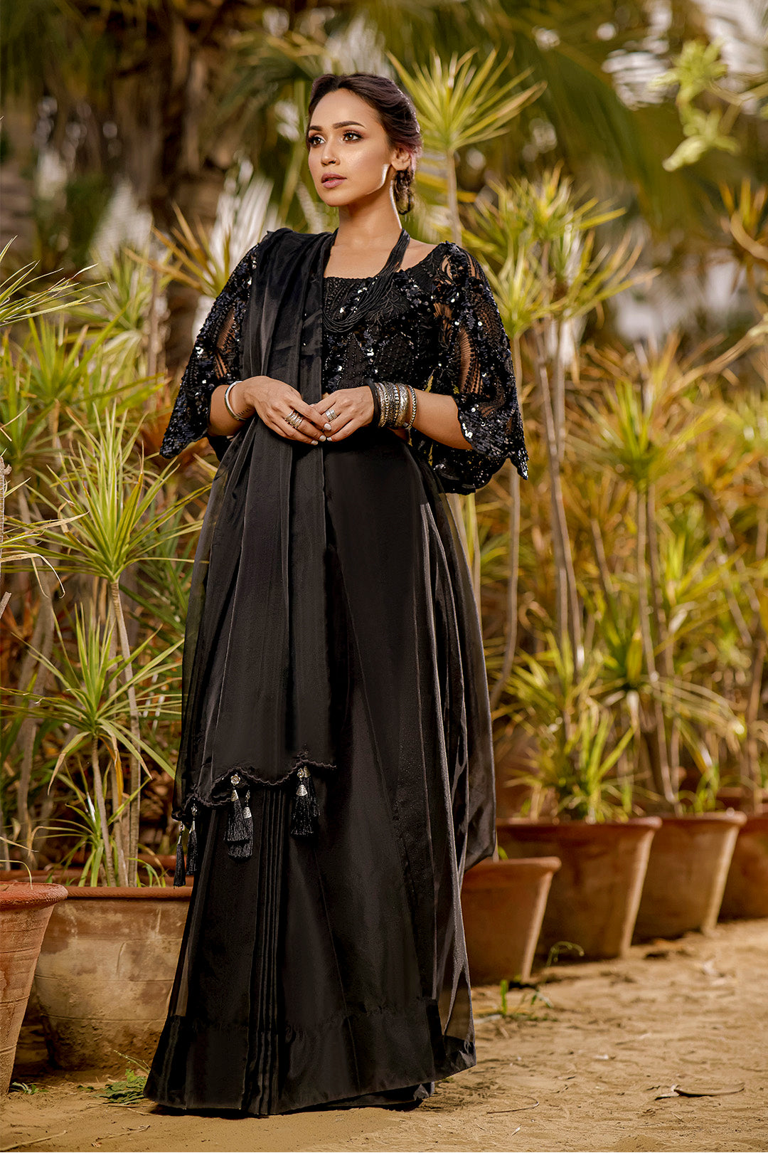 Organza Sequins Luxury Saree | TITLIYAN | SR202122