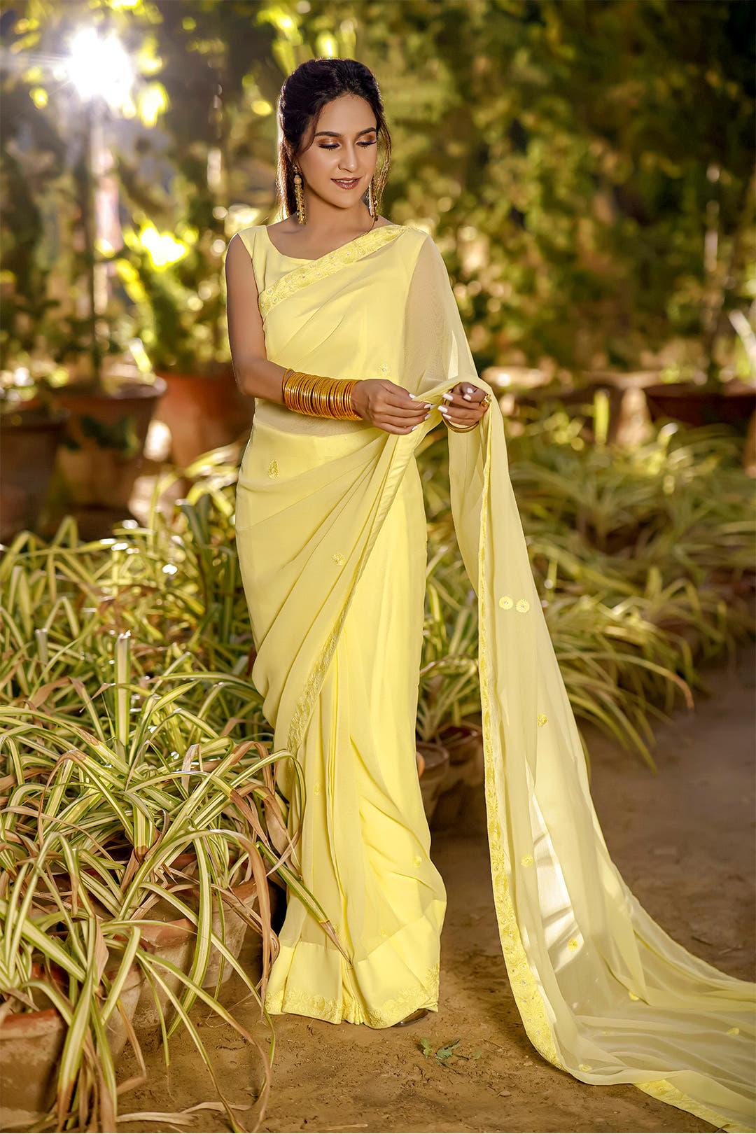 SANA'S chiffon saree Pakistan occasion wear