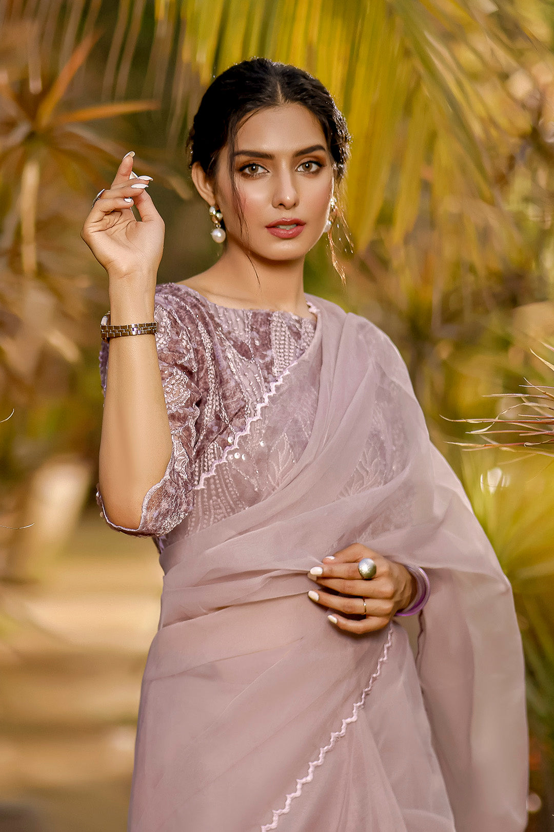 Organza Sequins Luxury Saree | TITLIYAN | SR202122
