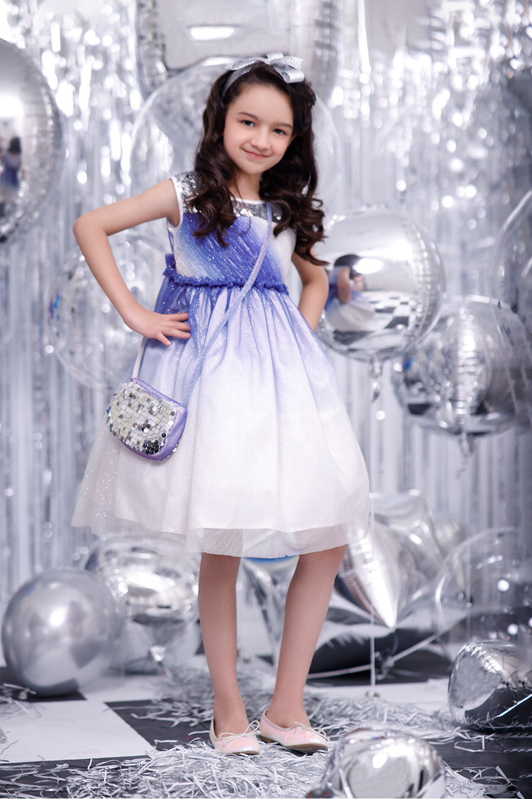 Tie & Dye Glitter Net Frock | BIRTHDAY BASH | F2016