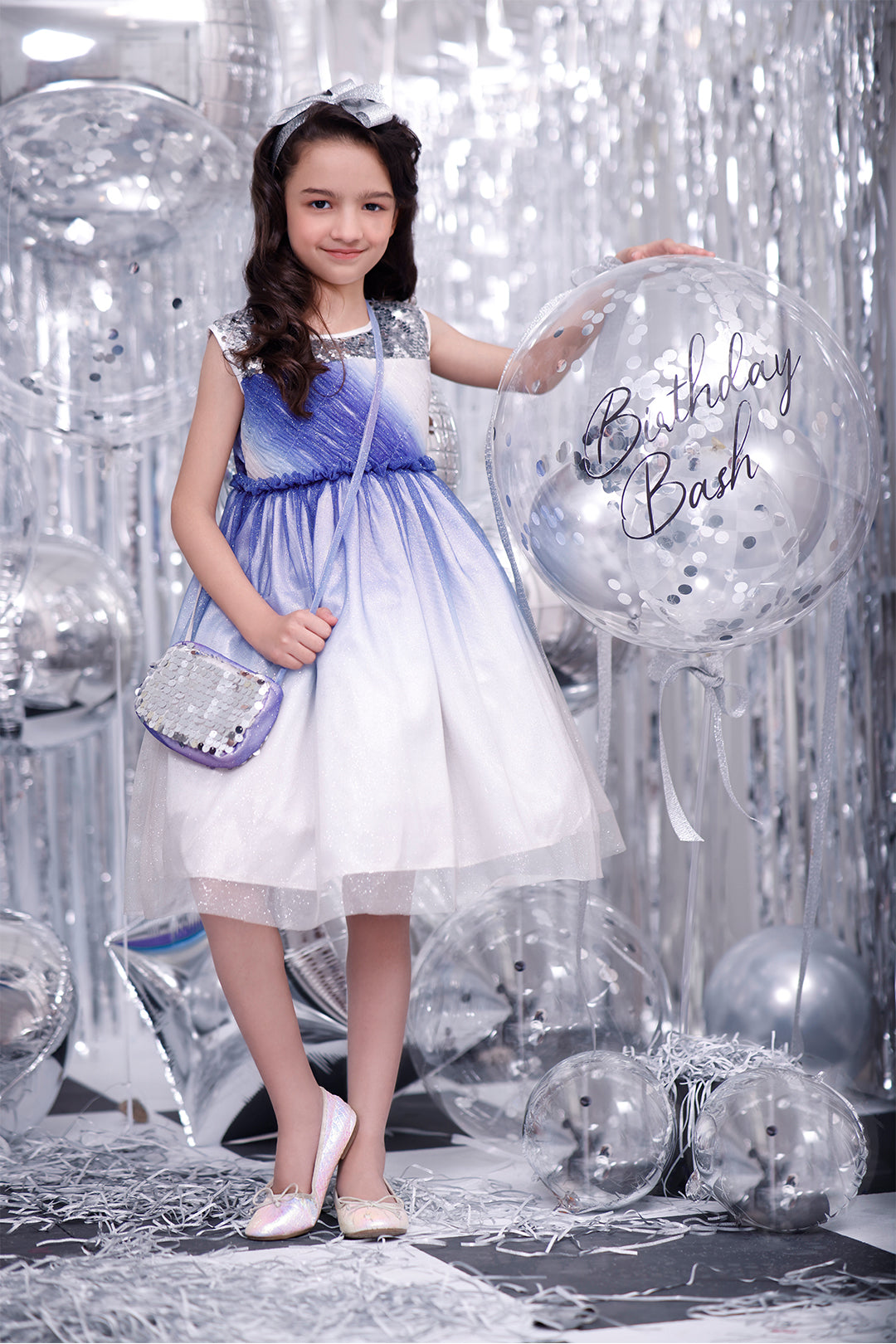 Tie & Dye Glitter Net Frock | BIRTHDAY BASH | F2016