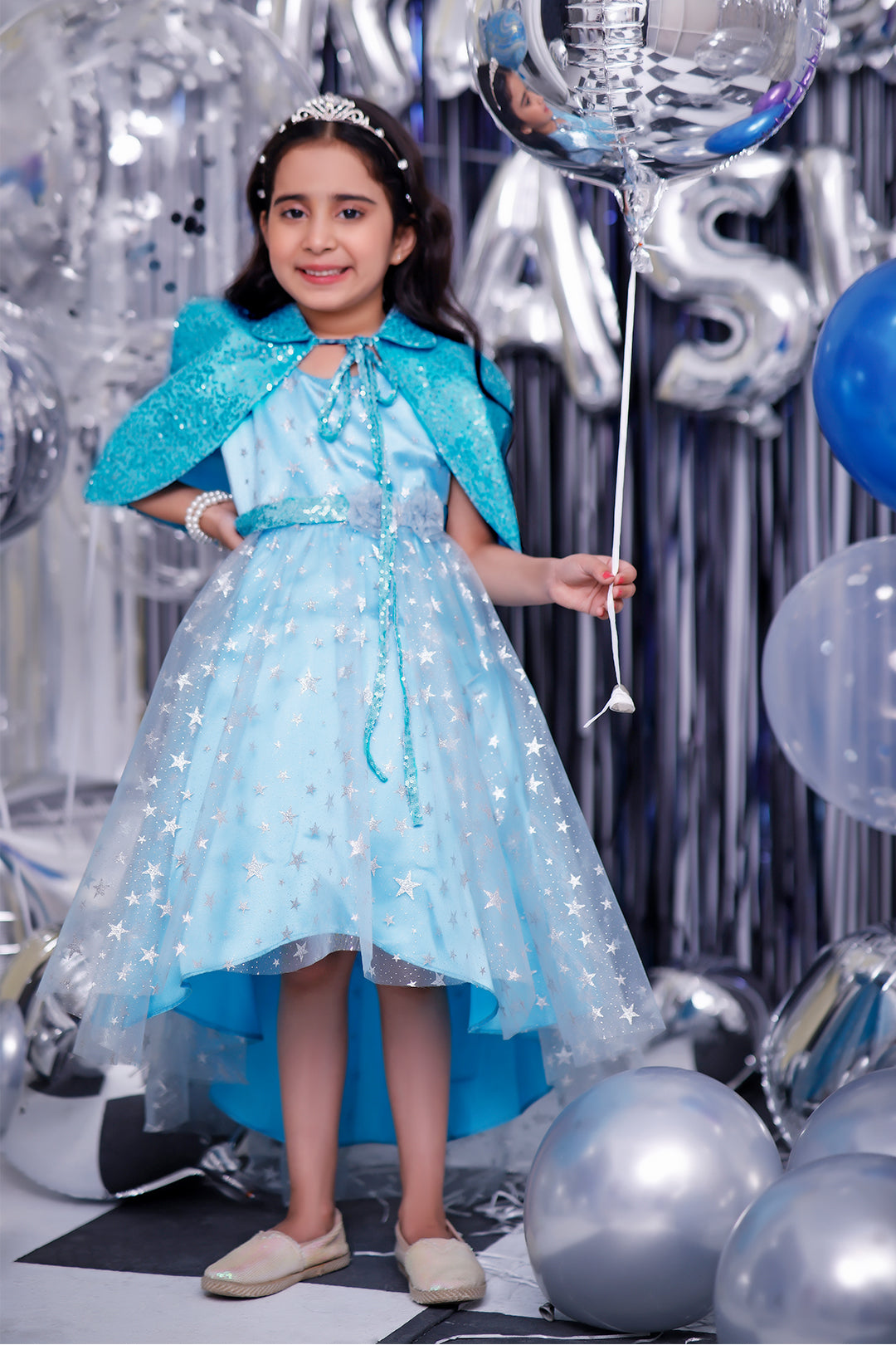 Star Organza Cape Frock | BIRTHDAY BASH | F2092