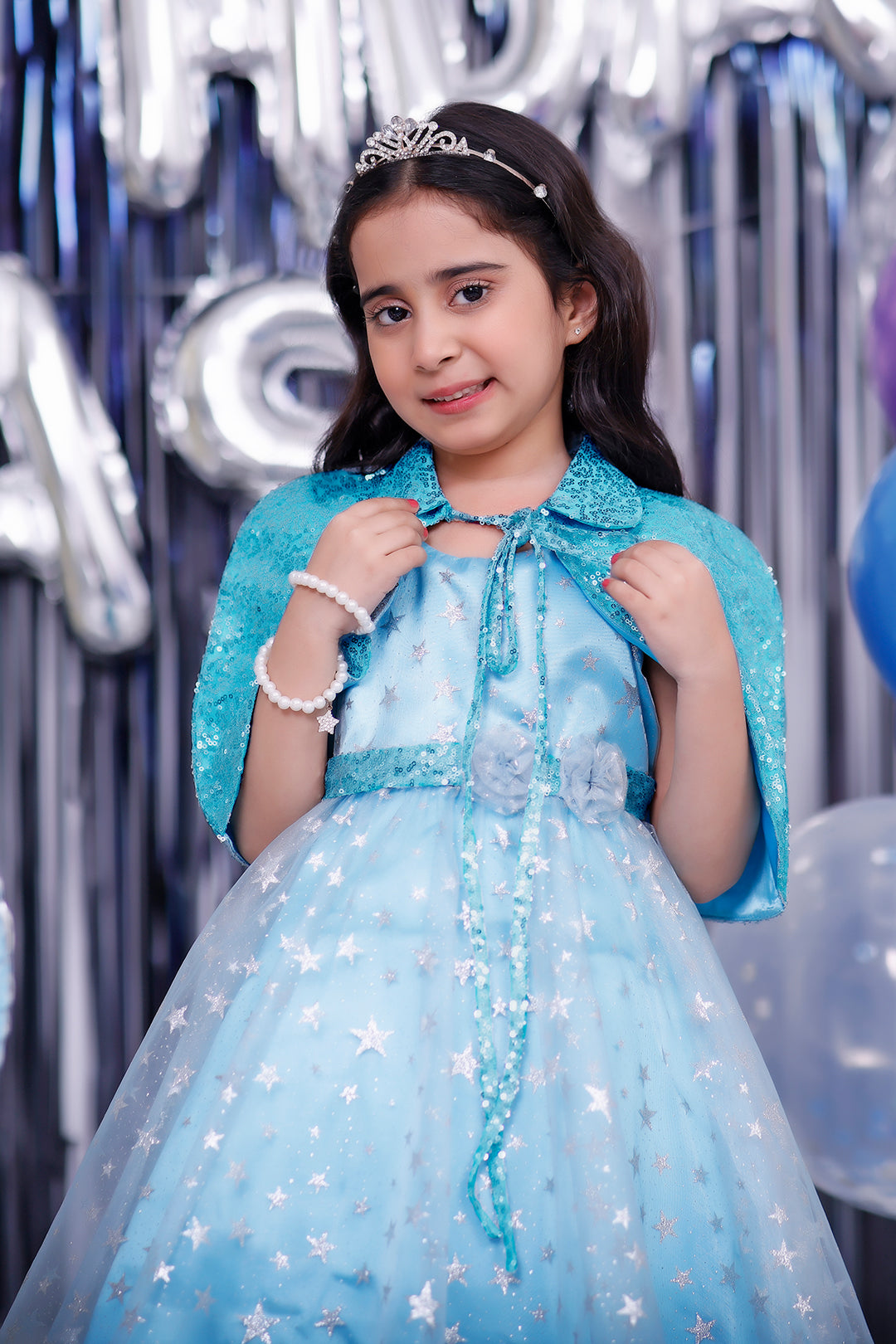 Star Organza Cape Frock | BIRTHDAY BASH | F2092