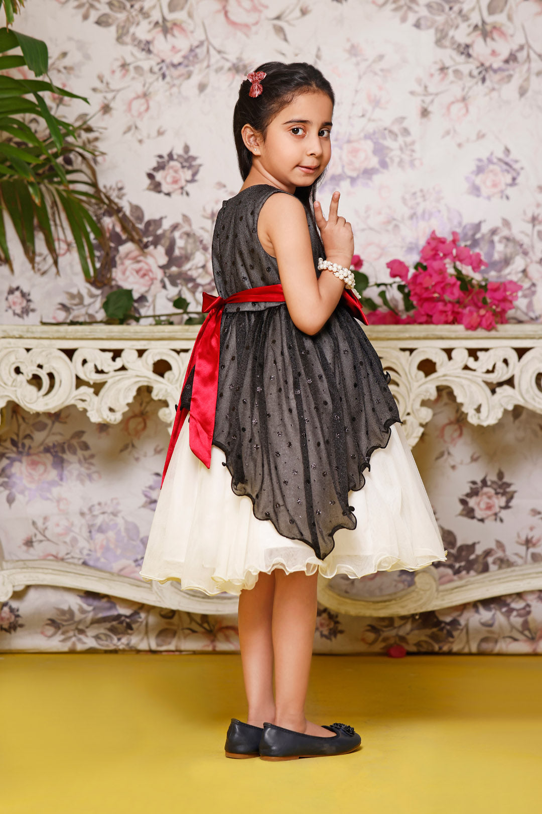 Self Georgette Net Frock | MID SUMMER | F5018