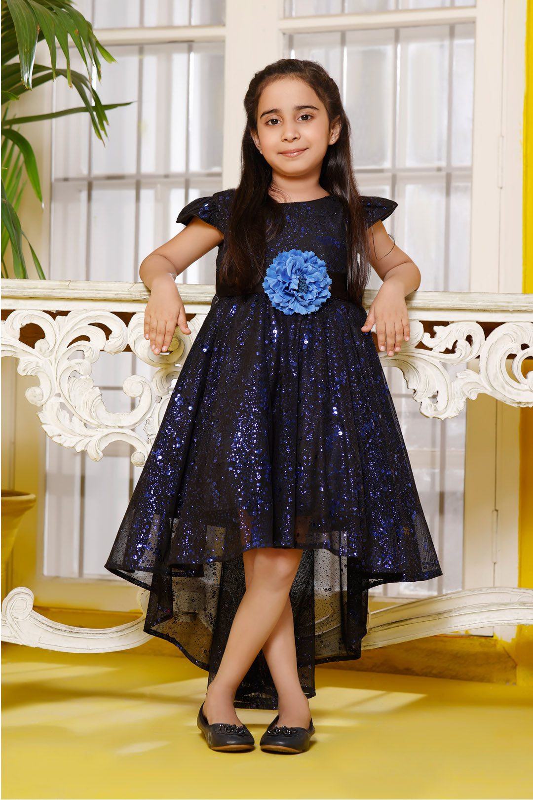 Sequins Glitter Net Frock | MID SUMMER | F5013