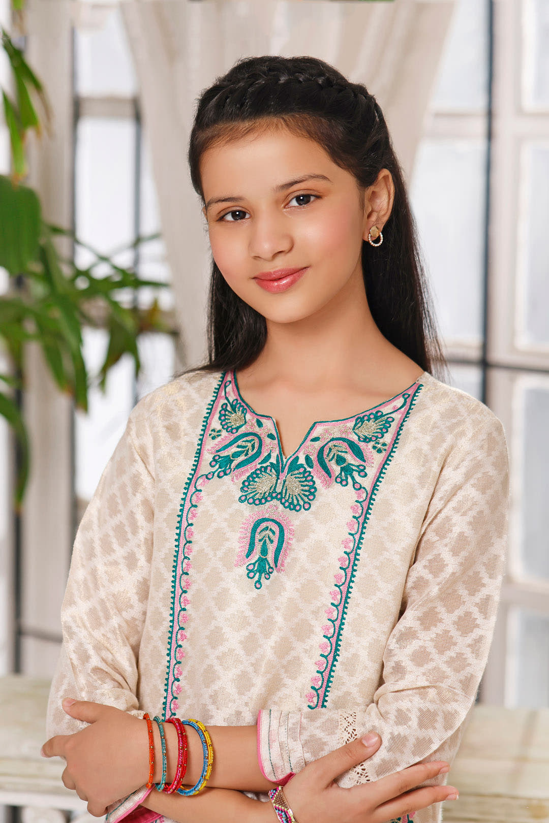 SANA'S red embroidered suit Pakistan occasion wear