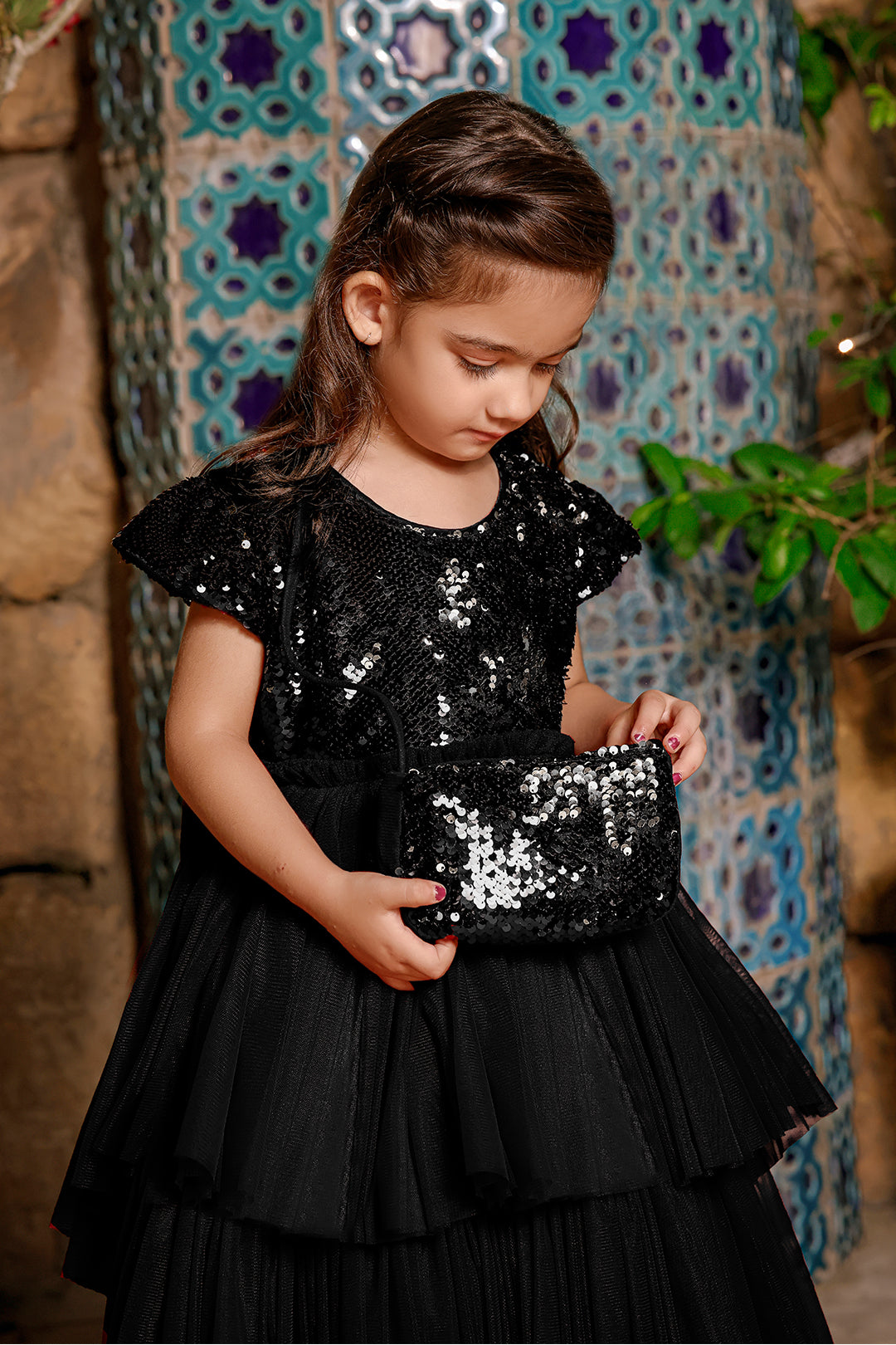 Sequins Net Two Layers Frock | Eid Affairs | F5016