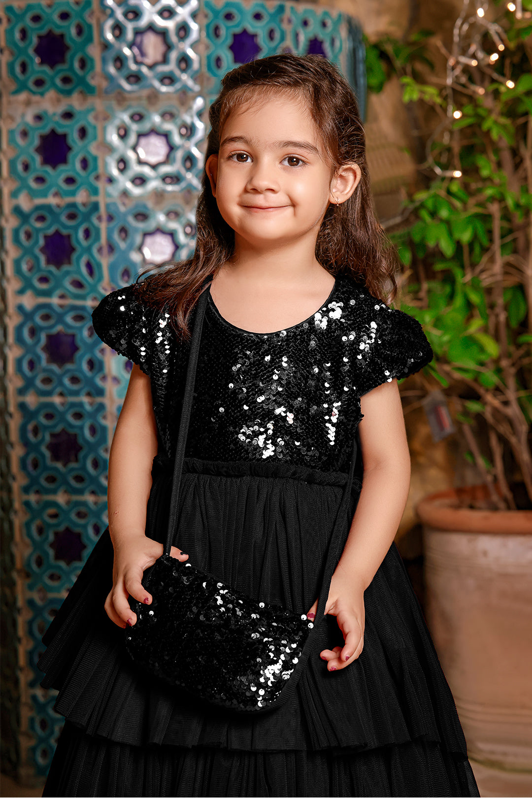 Sequins Net Two Layers Frock | Eid Affairs | F5016