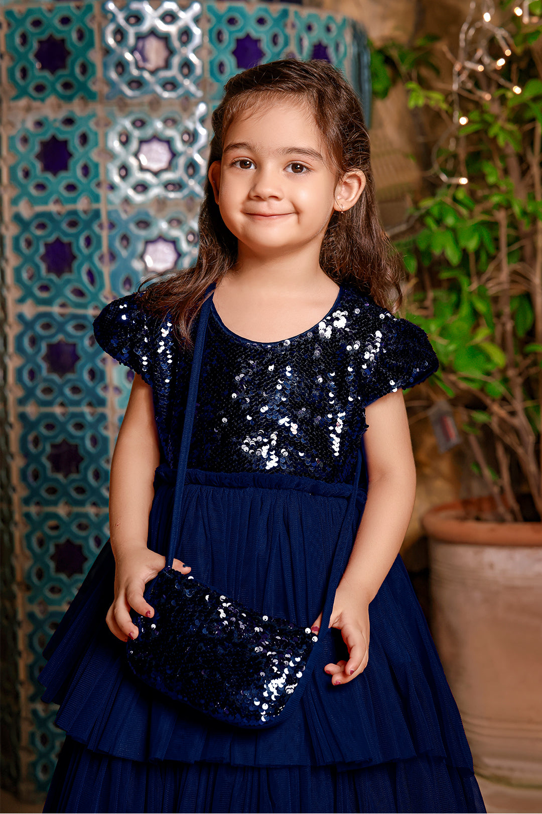 Sequins Net Two Layers Frock | Eid Affairs | F5016