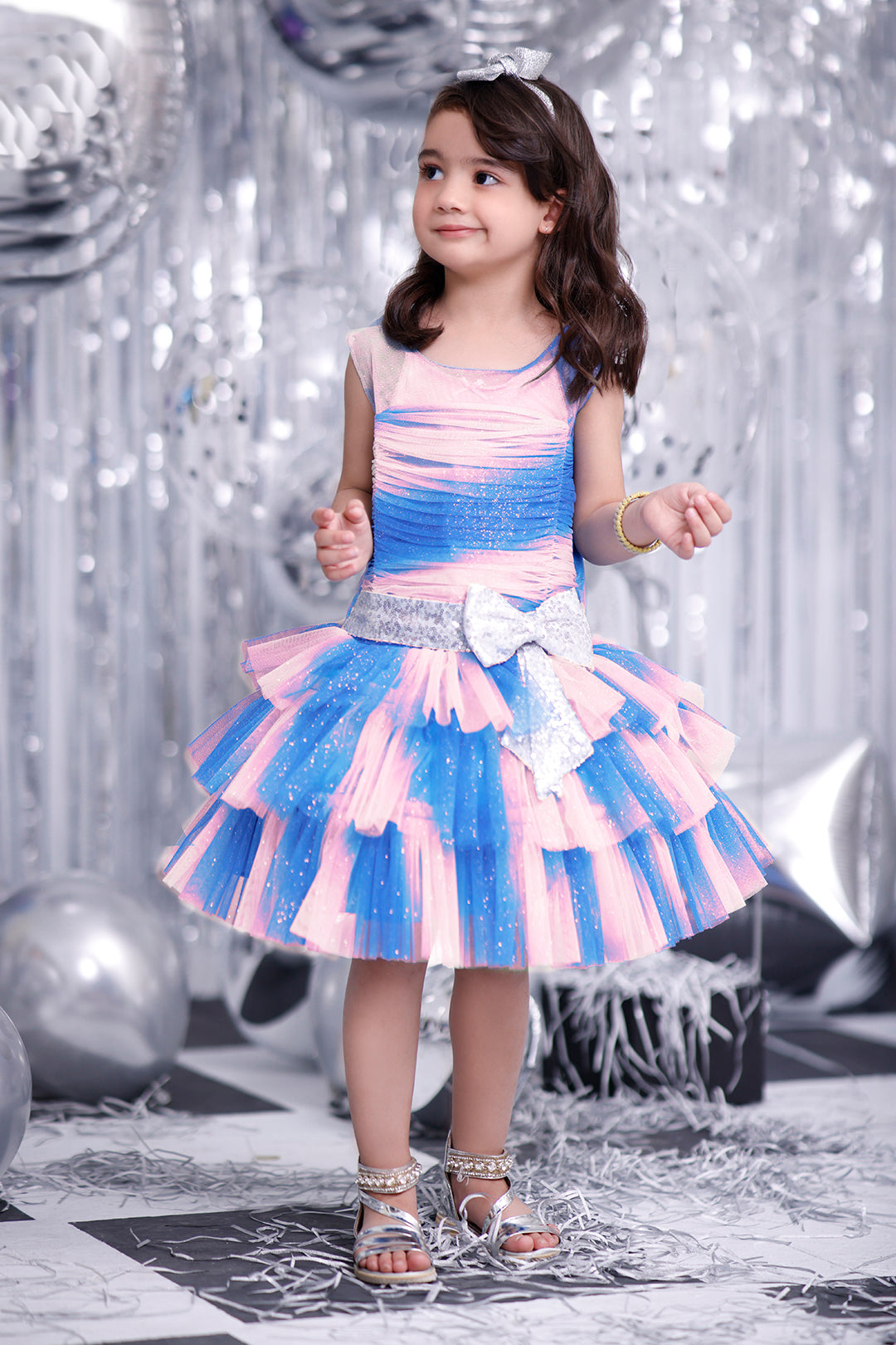 Tie & Dye Glitter Net Tutu Frock | BIRTHDAY BASH | F2111