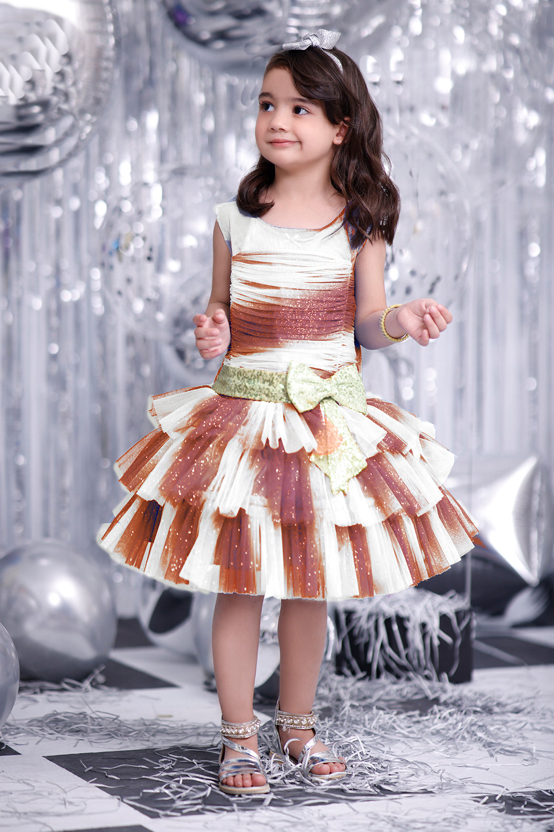 Tie & Dye Glitter Net Tutu Frock | BIRTHDAY BASH | F2111