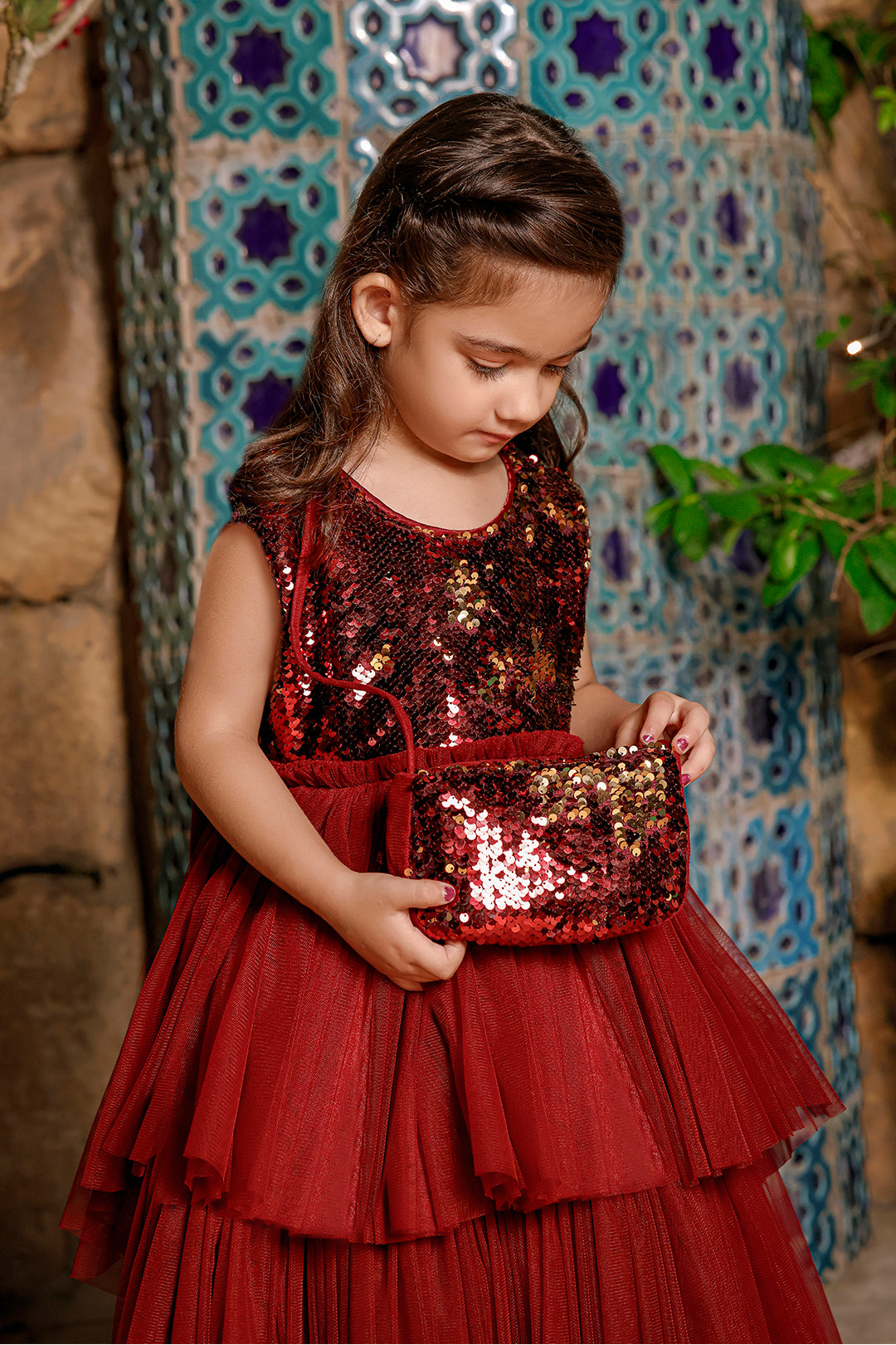 Sequins Net Two Layers Frock | Eid Affairs | F5016