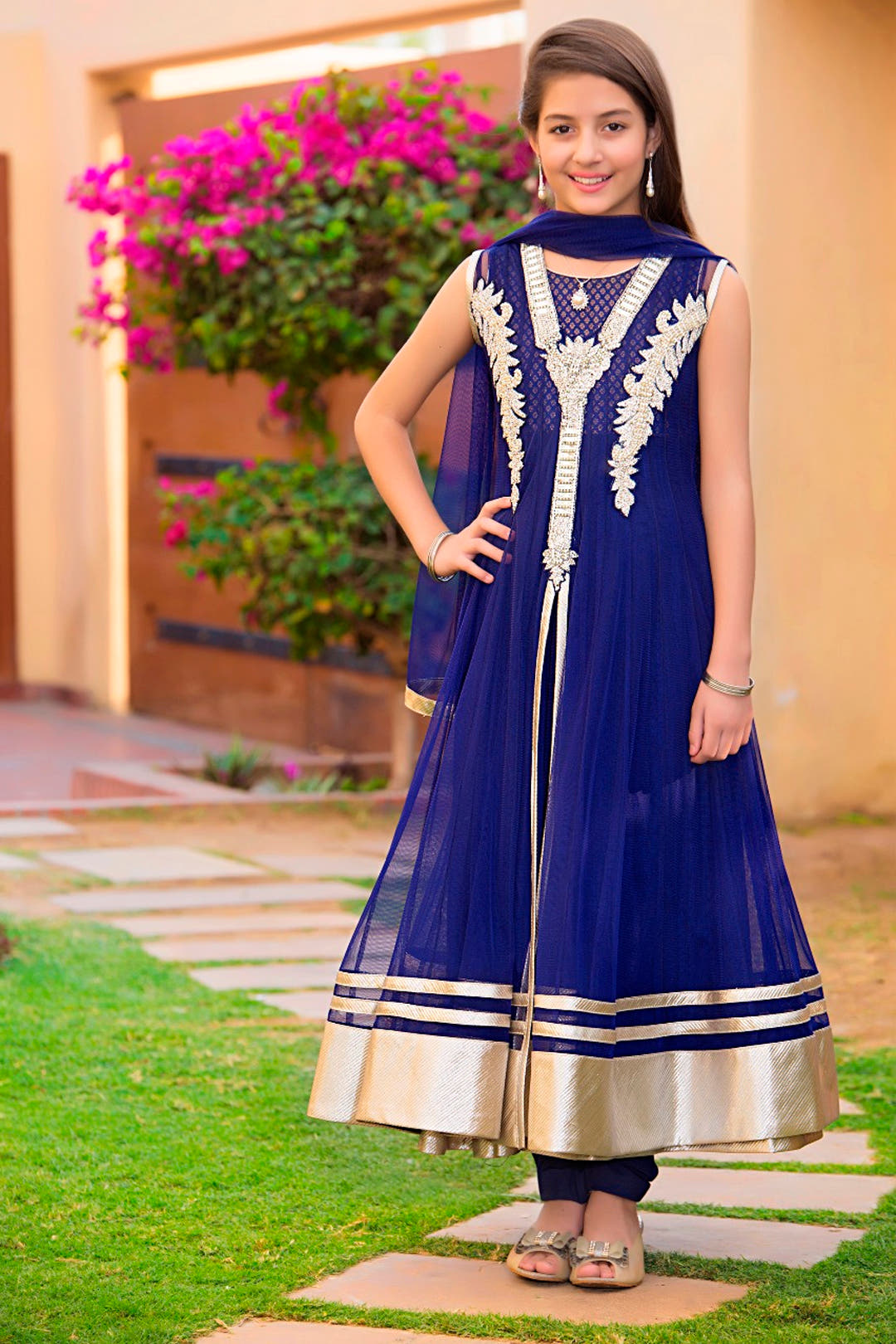 Embroidered Ethnic A Line Suit | GFC16 | A205 - SANA'S