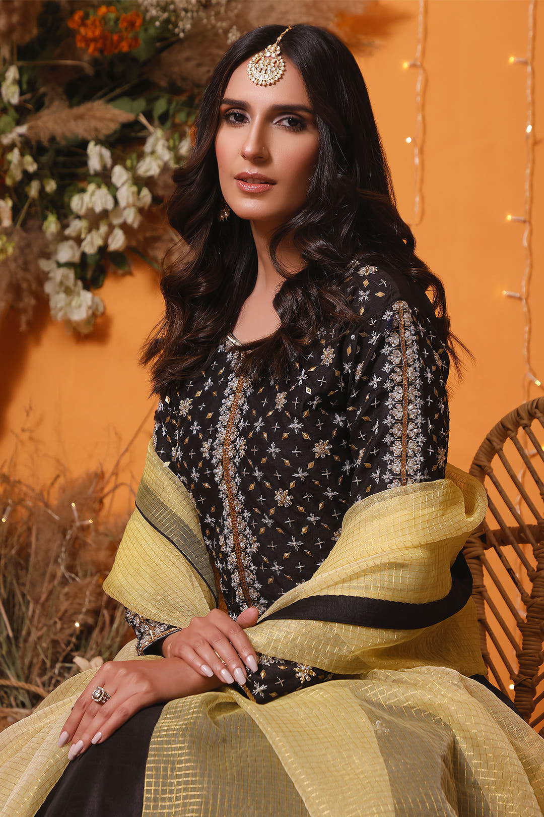SANA'S handwork raw silk lehenga Pakistan occasion wear