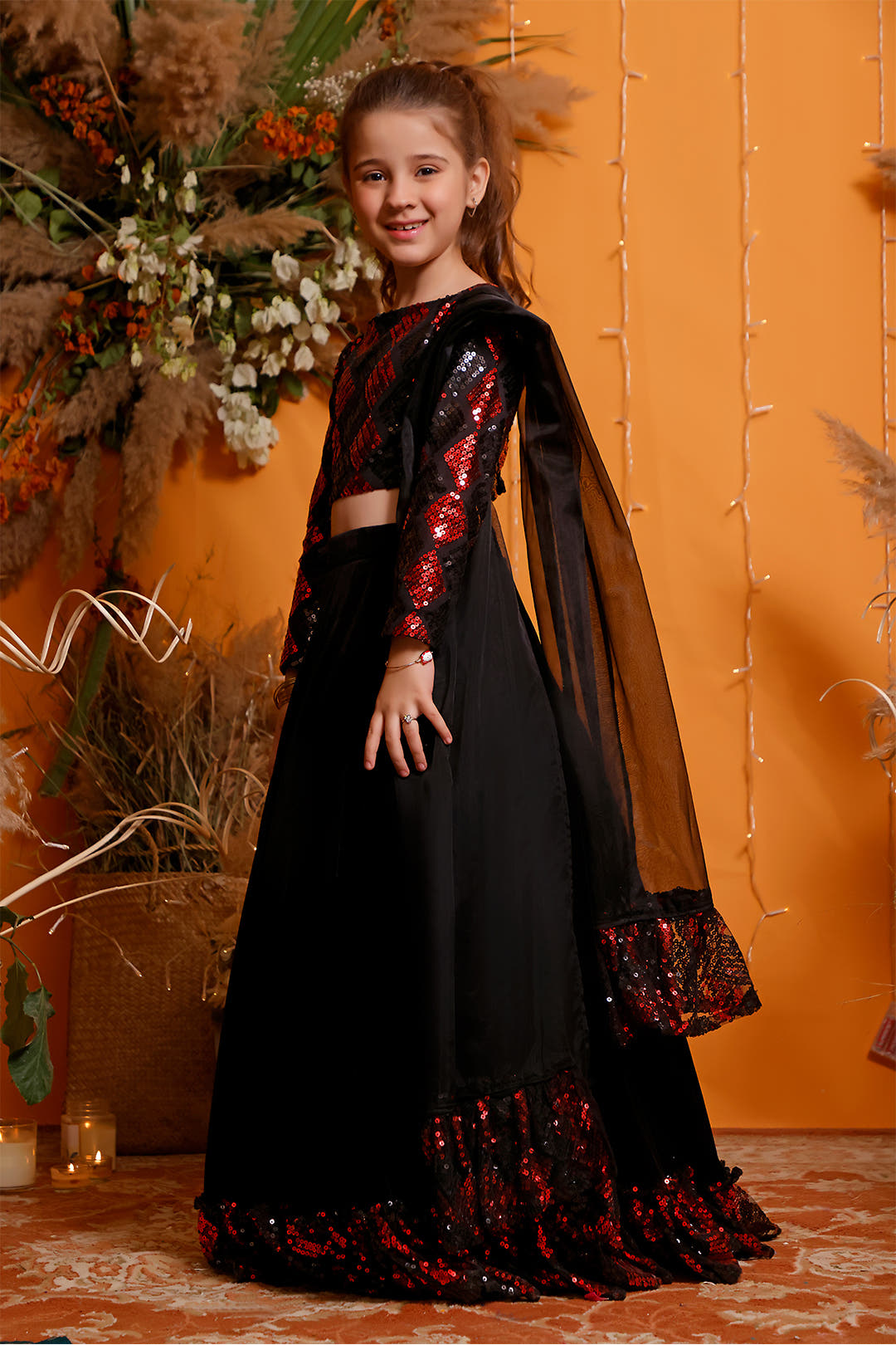 SANA'S red velvet lehenga Pakistan occasion wear