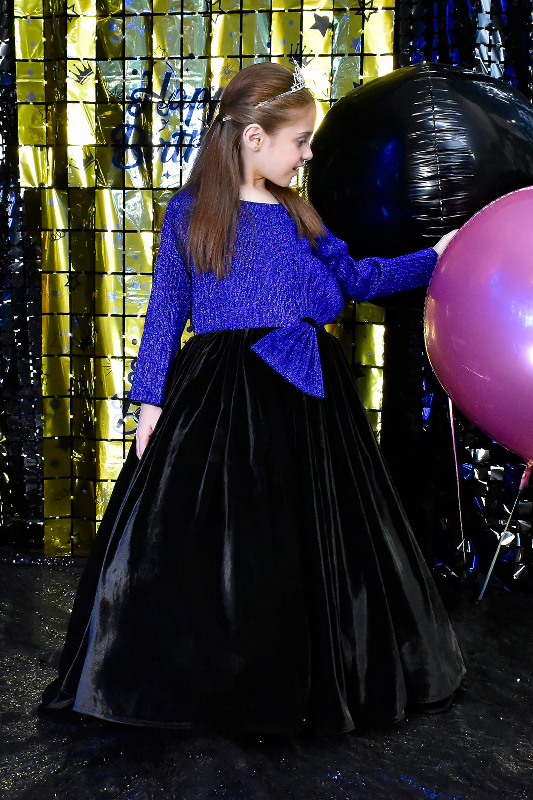 Shimmer Velvet Long Style Western Maxi | BIRTHDAY BASH | WM3141