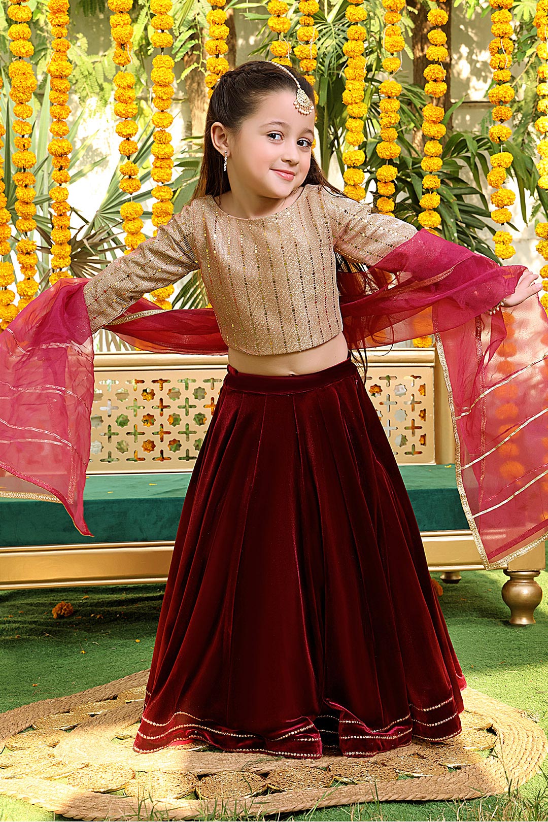 SANA'S velvet lehenga Pakistan occasion wear