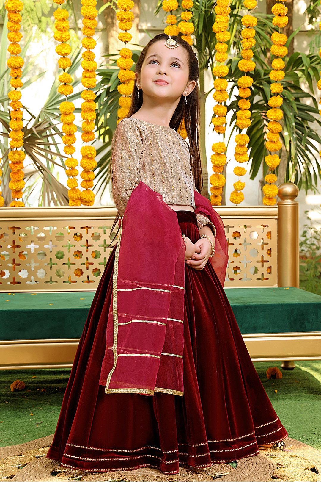 SANA'S velvet lehenga Pakistan occasion wear